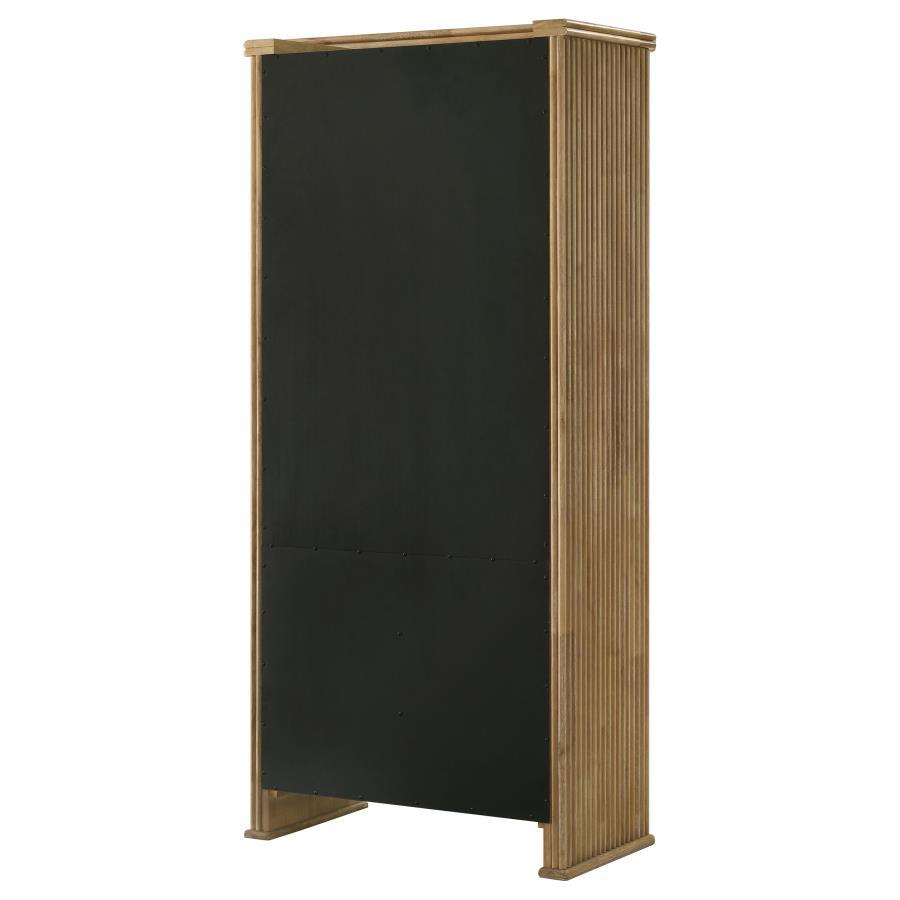 Adina - Tall Display Cabinet - Distressed Light Brown