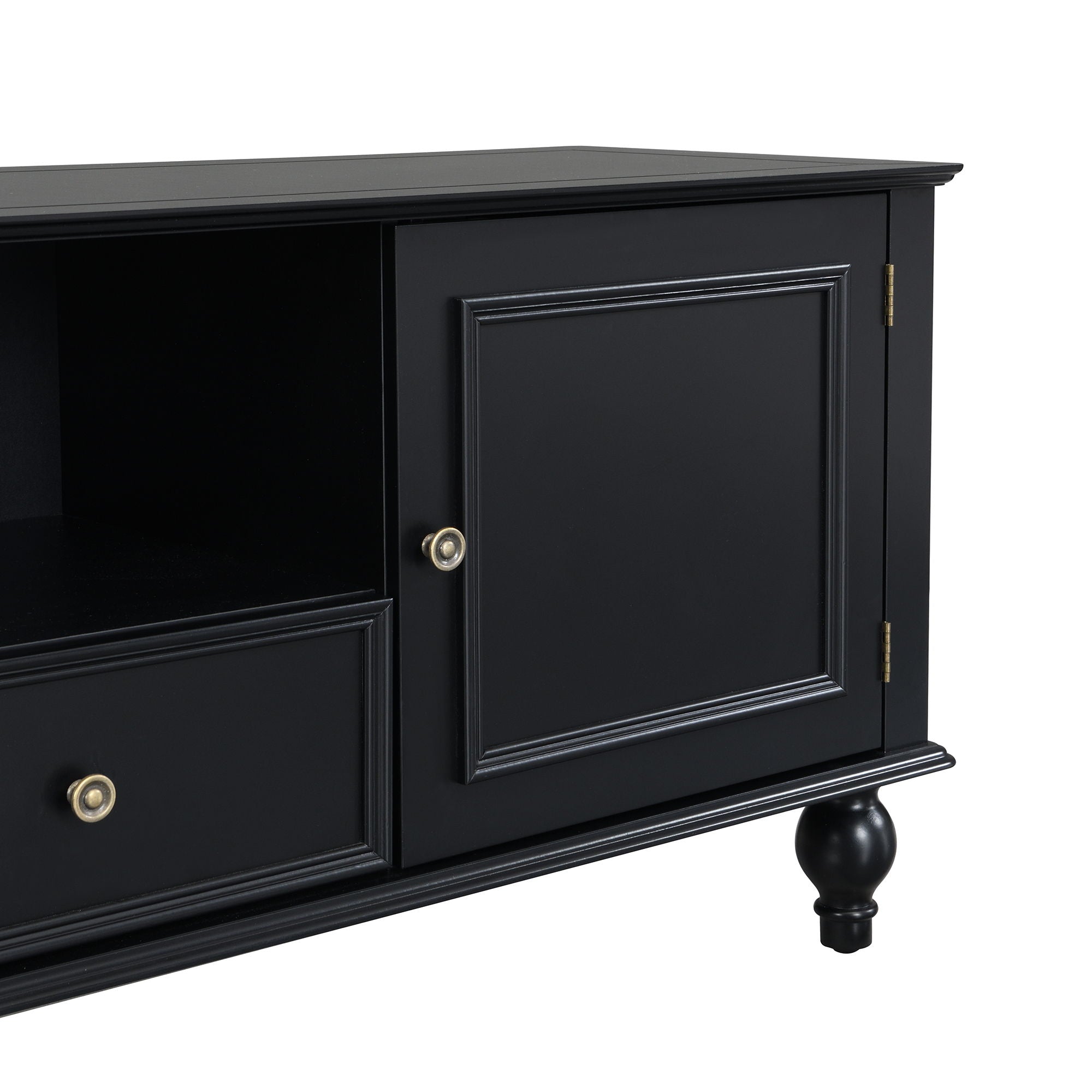 TV Stand For TVs Up To 80", Entertainment Center With Open Compartment