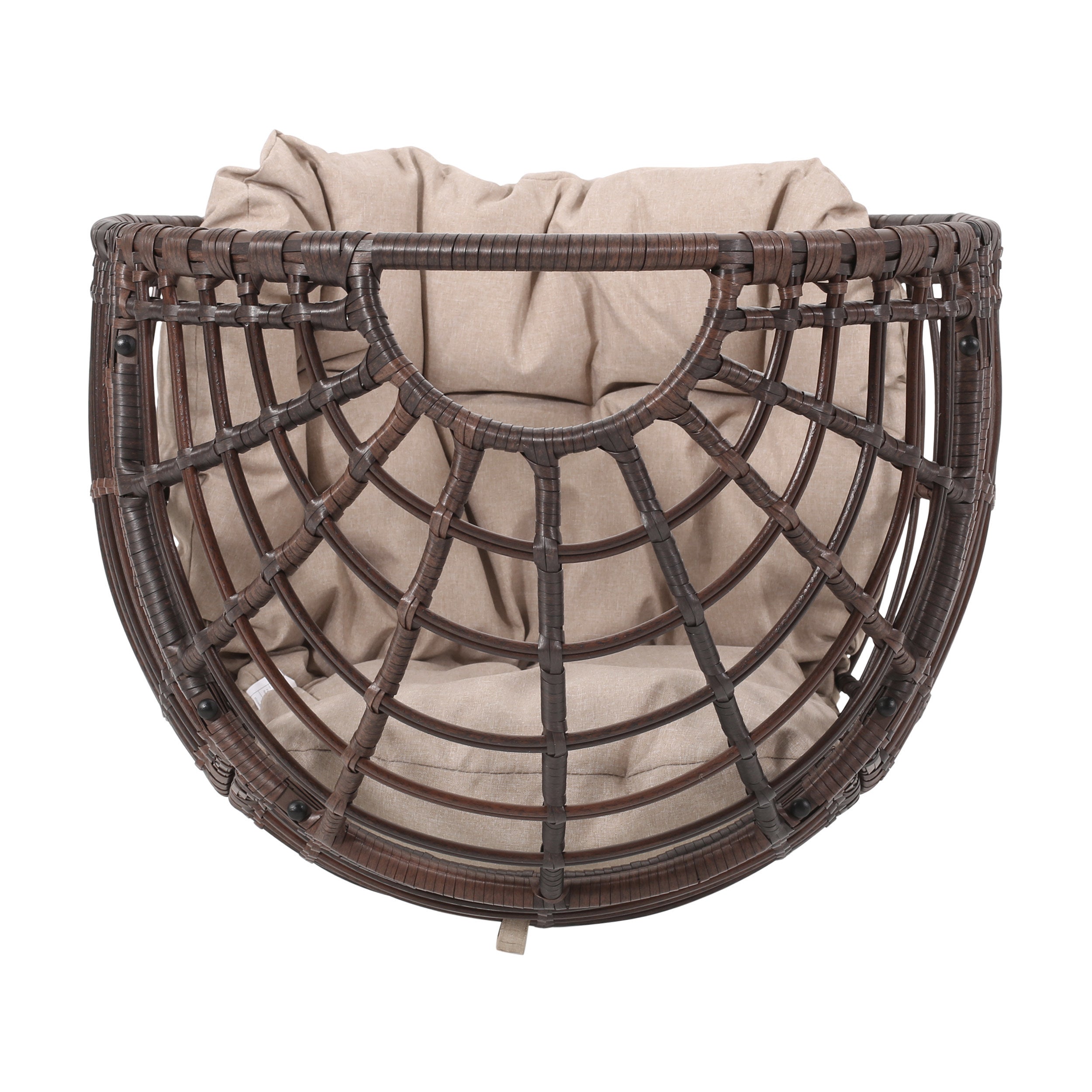 Robertson Handwoven Swivel Wicker Egg Chair