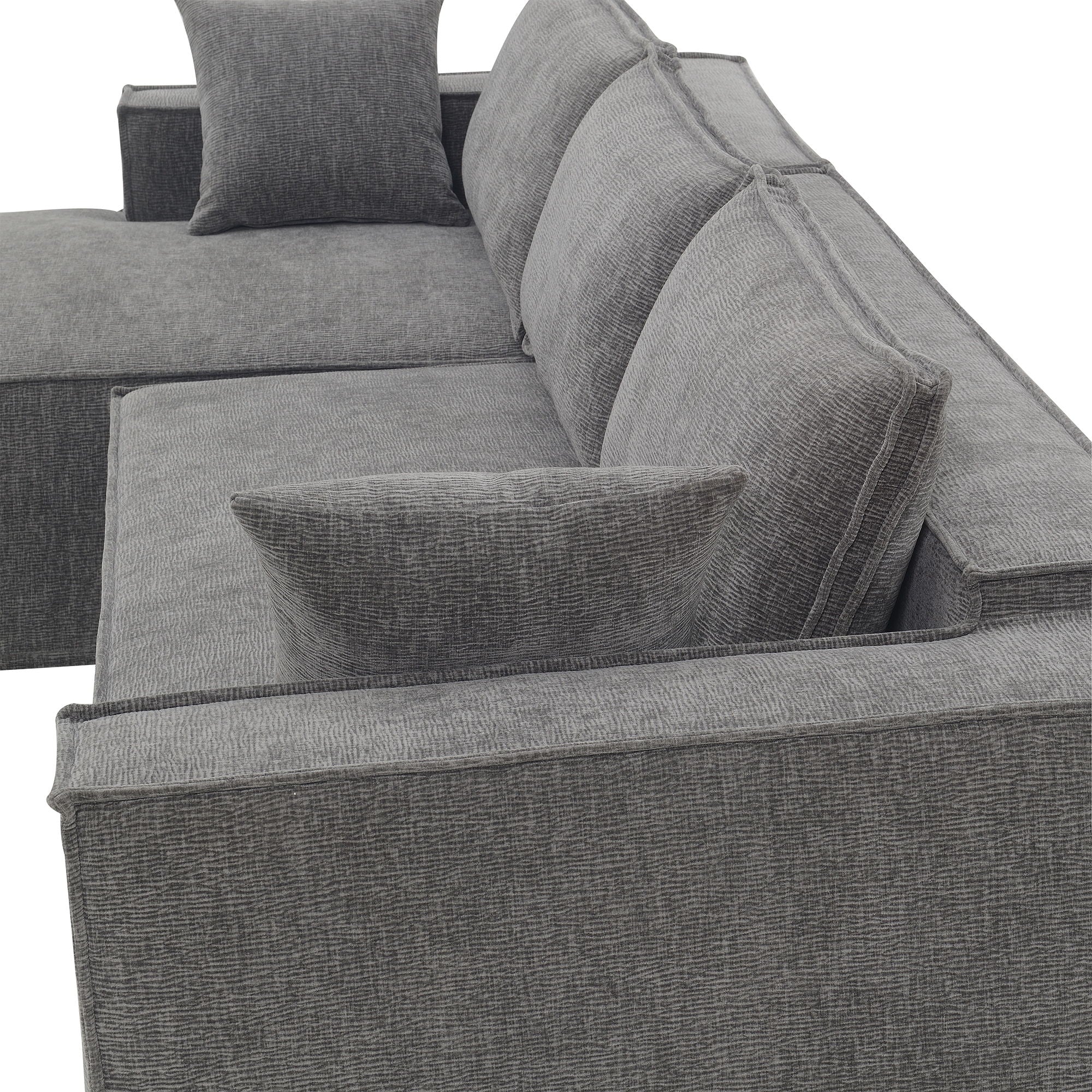 Free Combination Minimalist Style Modular Sectional, Wrinkle Resistant Couch Set L Shaped Compressed Sofa For Living Room