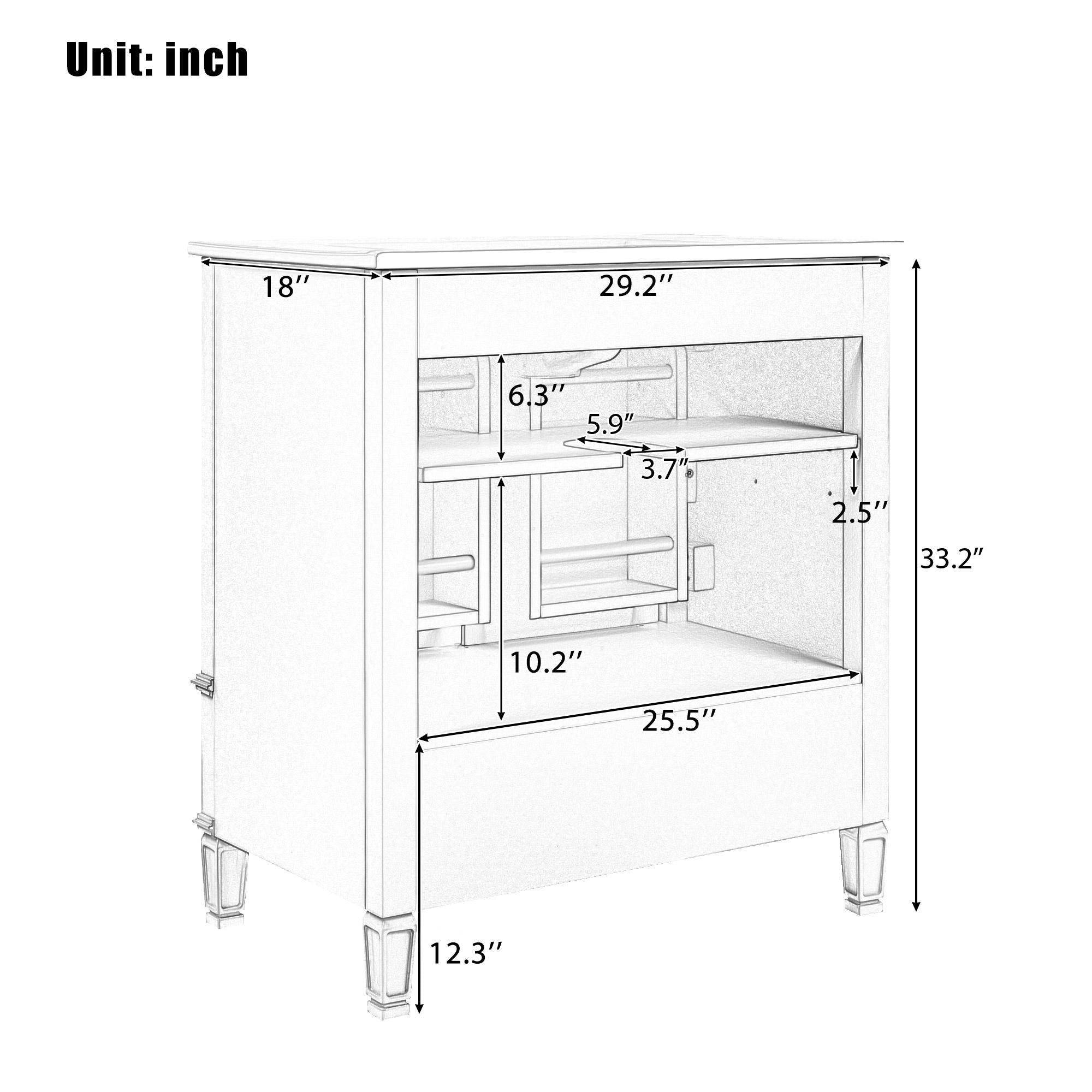 Bathroom Vanity With Sink, Soft Closing Door, Multi Functional Storage