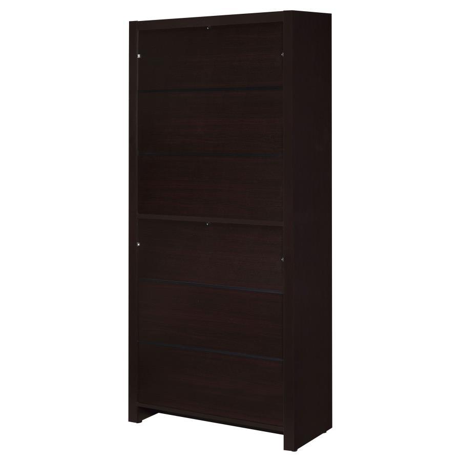 Skylar - 5-Shelf Bookcase With Drawer - Cappuccino - Best Buy Furniture
