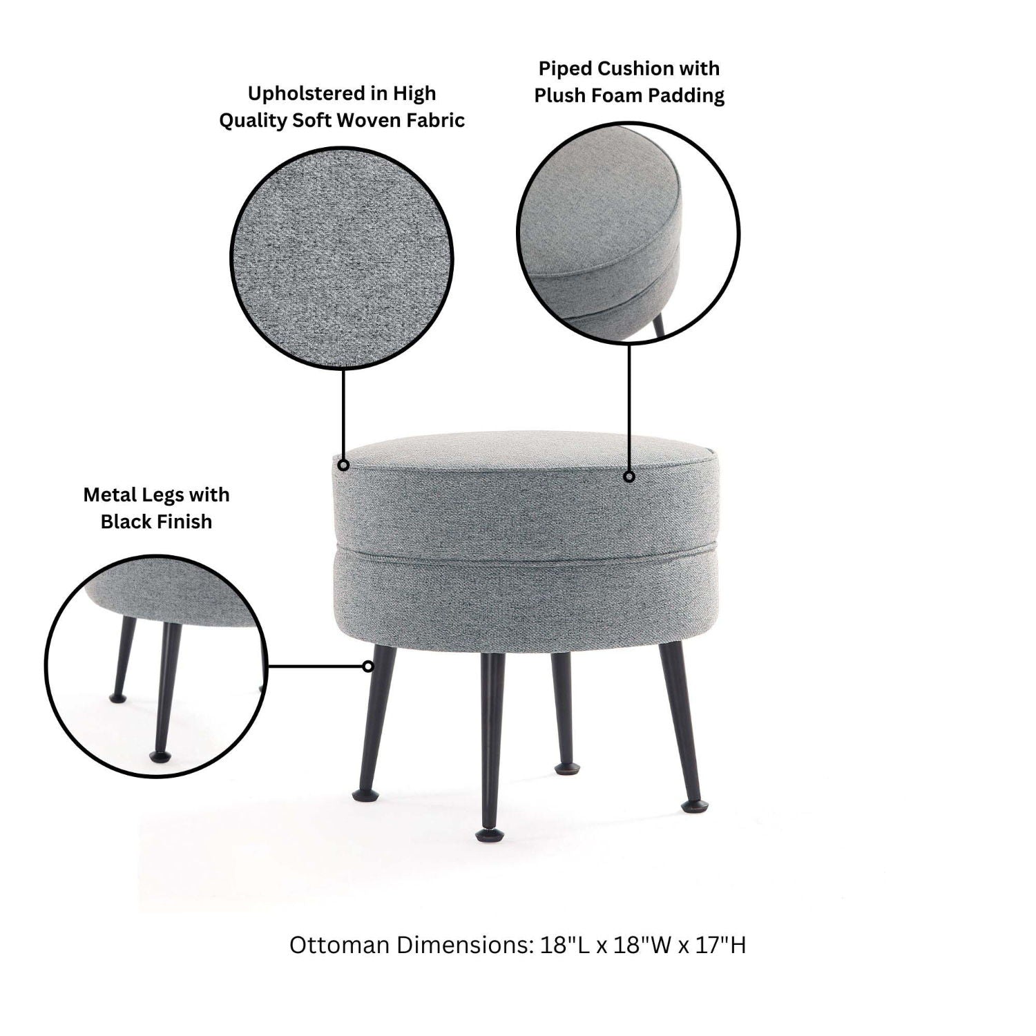 Bailey - Accent Ottoman