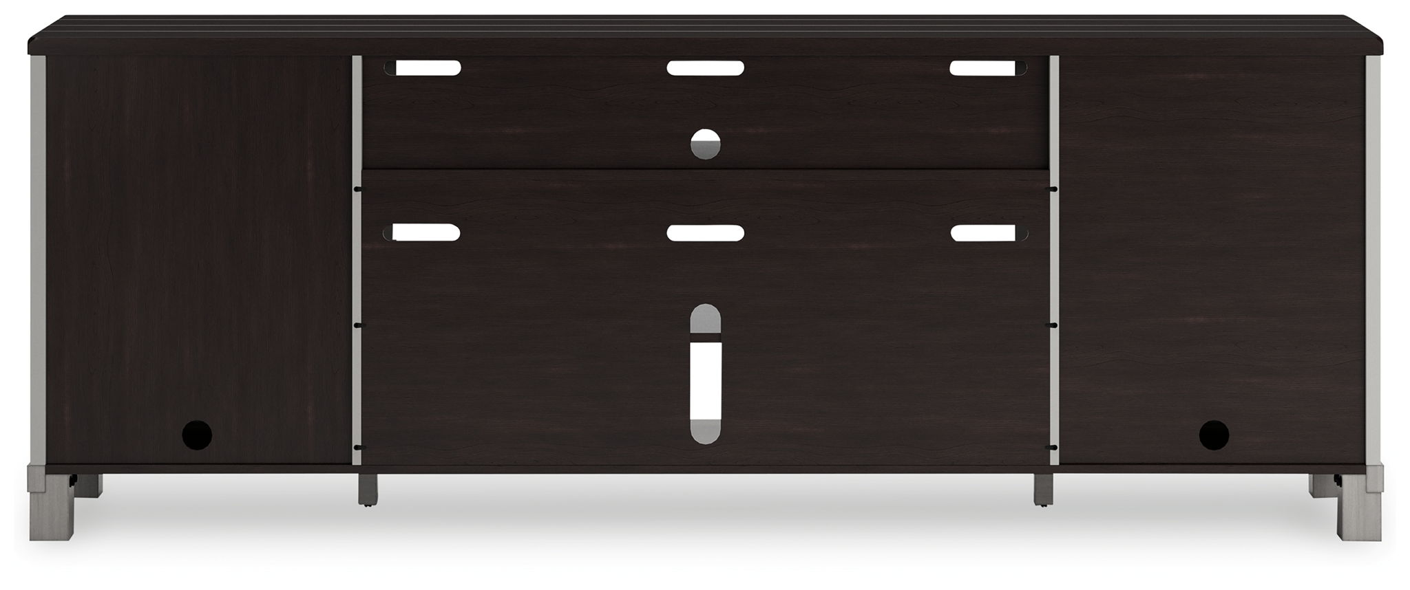 Darborn - Gray / Brown - XL TV Stand W/Fireplace Option