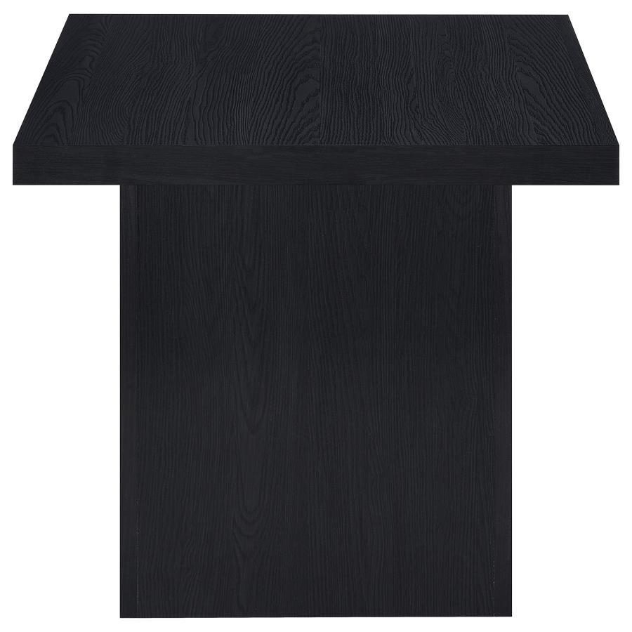 Devar - Square Engineered Laminate End Side Table - Black