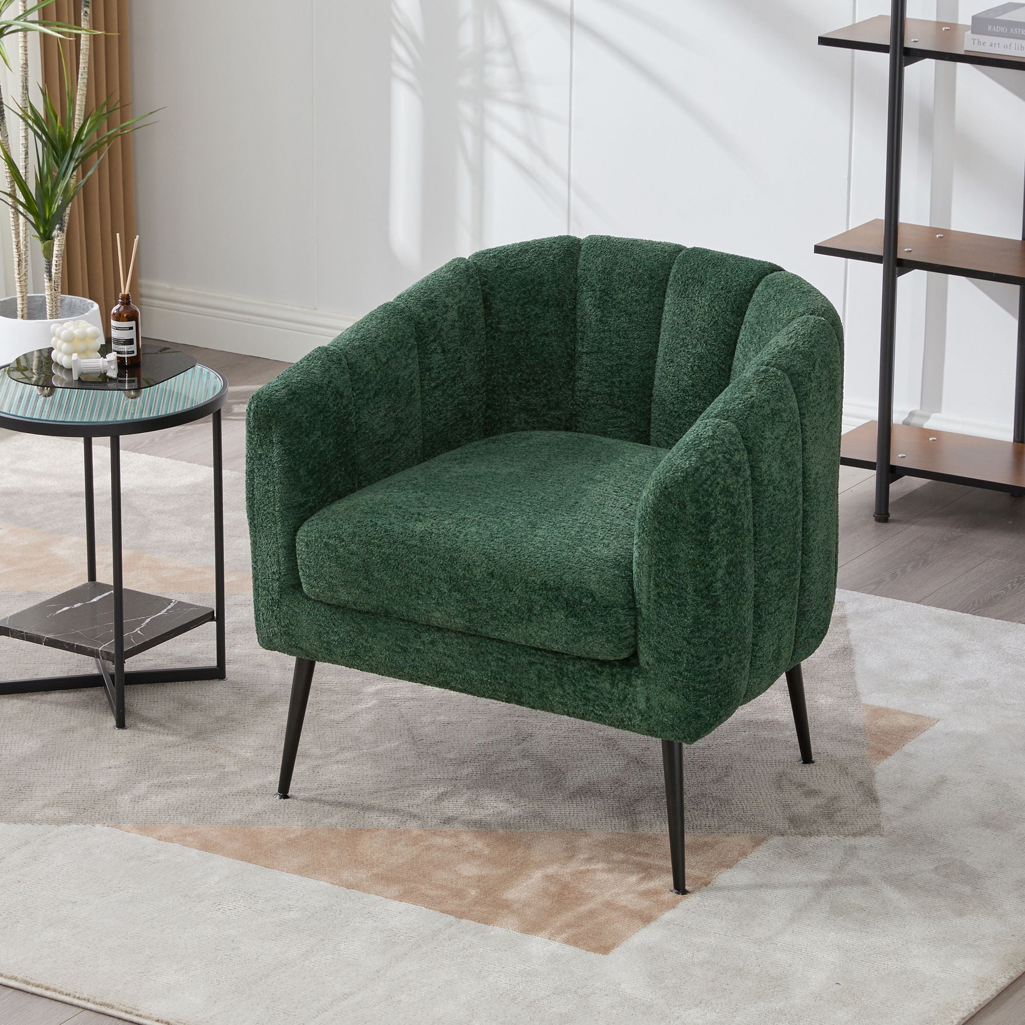 Vanity Barrel Accent Lounge Chair - Green