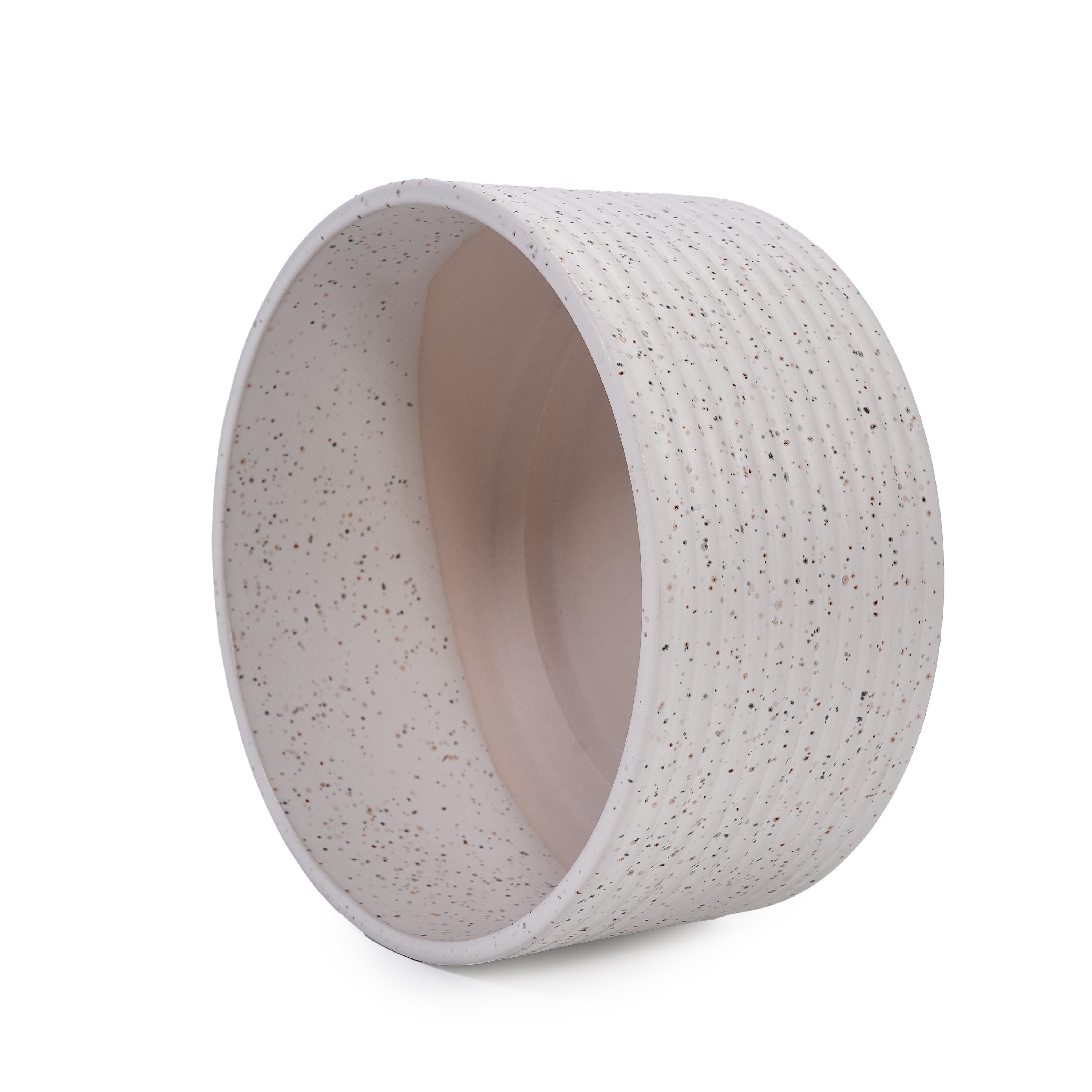 2 Pieces Ceramic Flowerpot, Modern Planter for Patio, Garden or Windowsills - Milk White