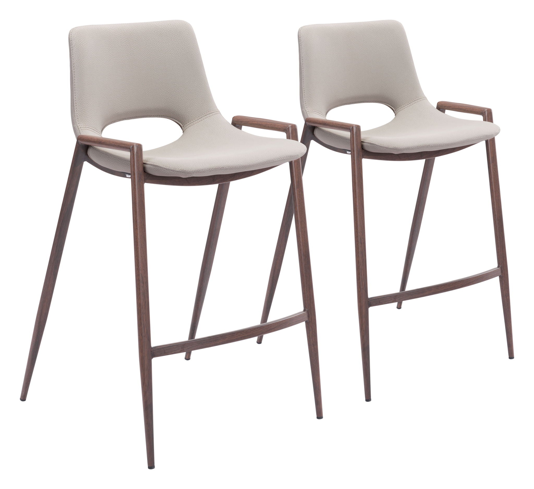 Desi - Counter Stool (Set of 2) Walnut Legs