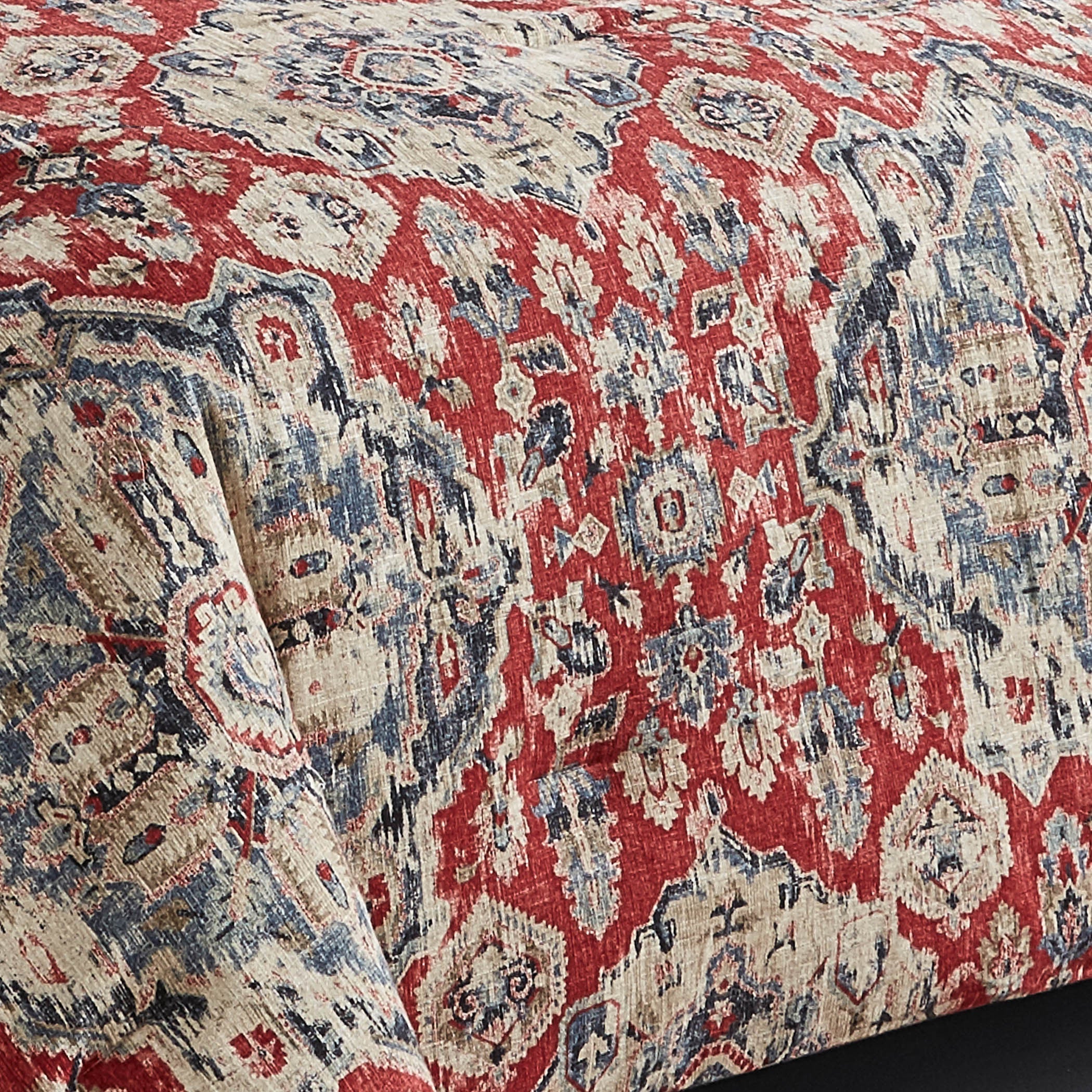 Sadler 9-Pc Burgundy & Blue Medallion Comforter Ensemble