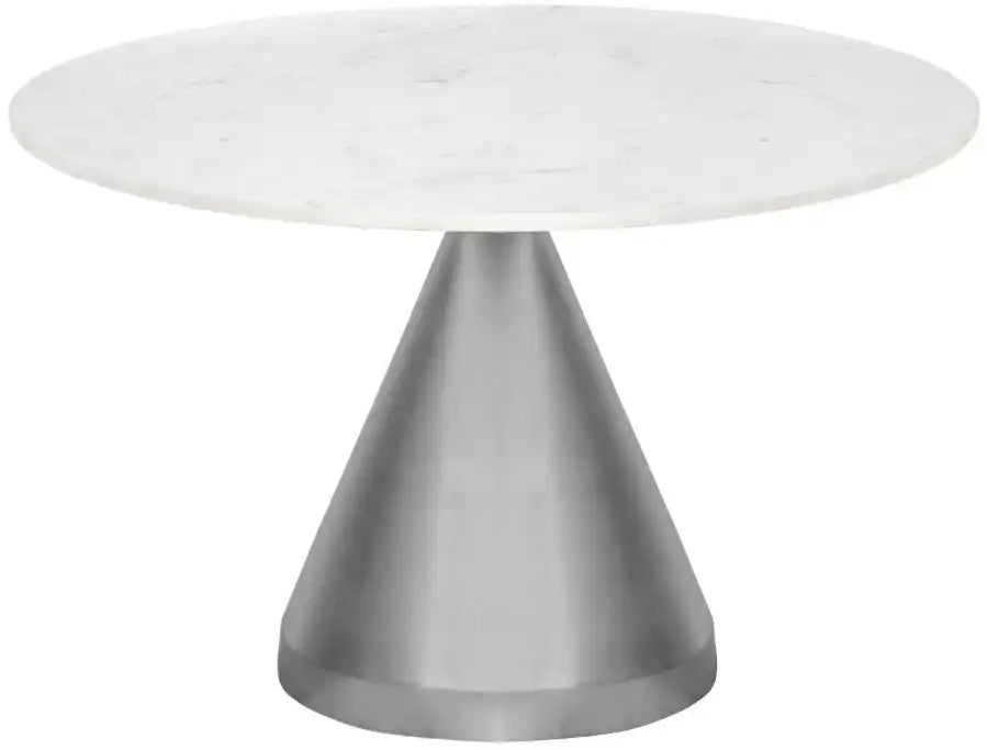 Emery - Dining Table - White - Marble/Stone