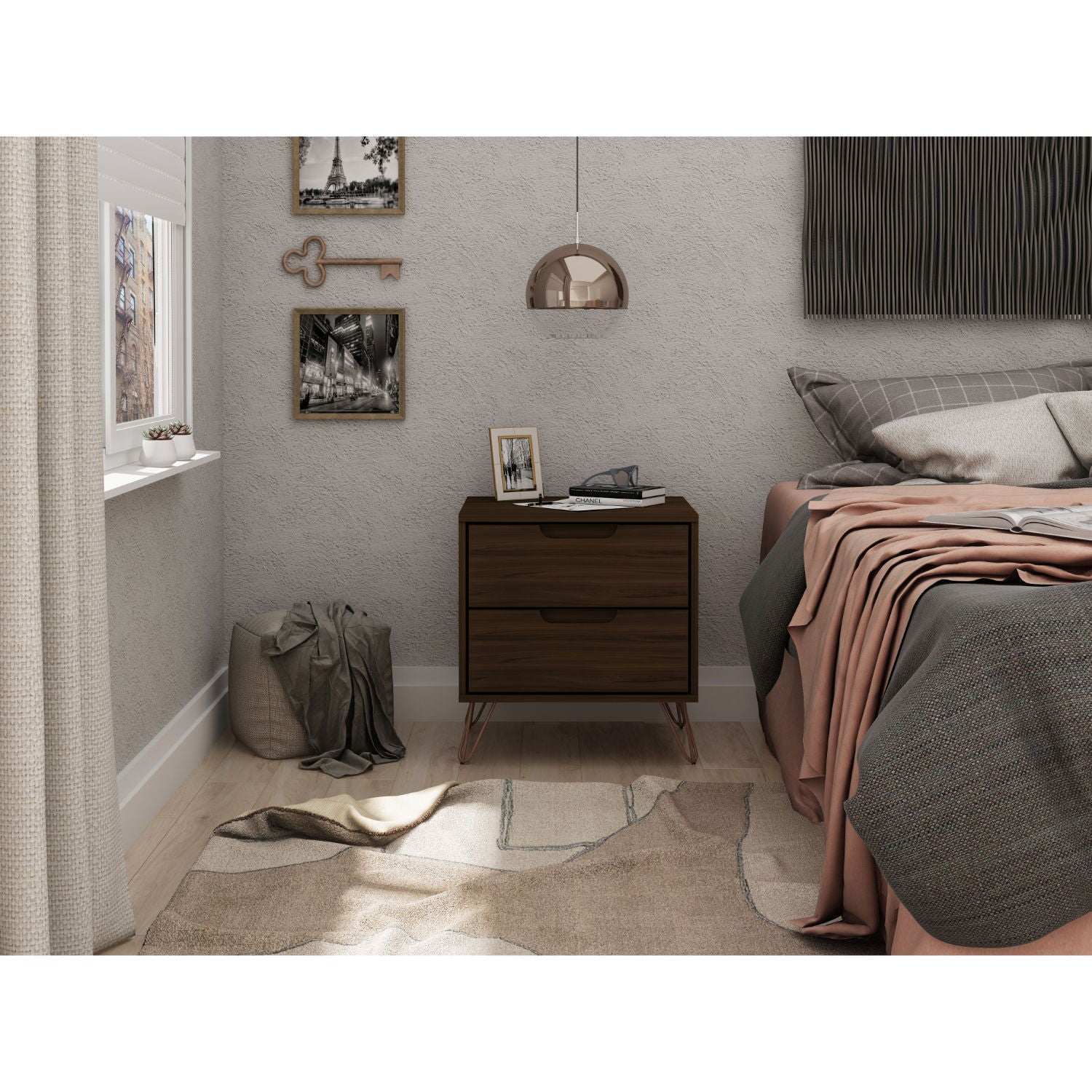 Rockefeller - 2 Drawer Nightstand