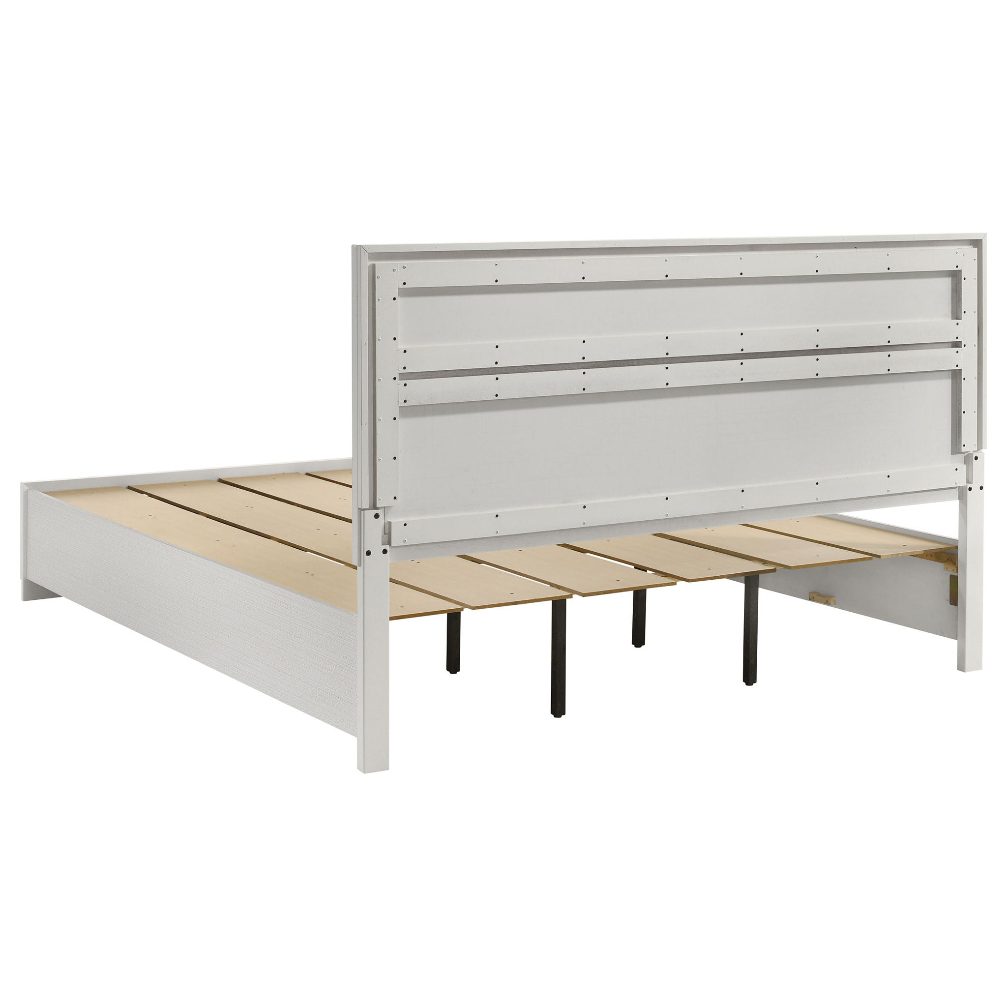 California King Storage Platform Bed With 2 Drawer - White