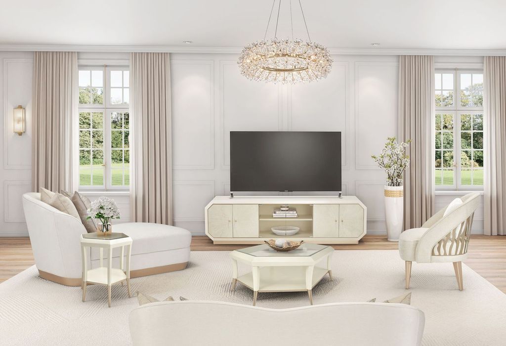 La Rachelle - Hexagon Accent Table - Champagne