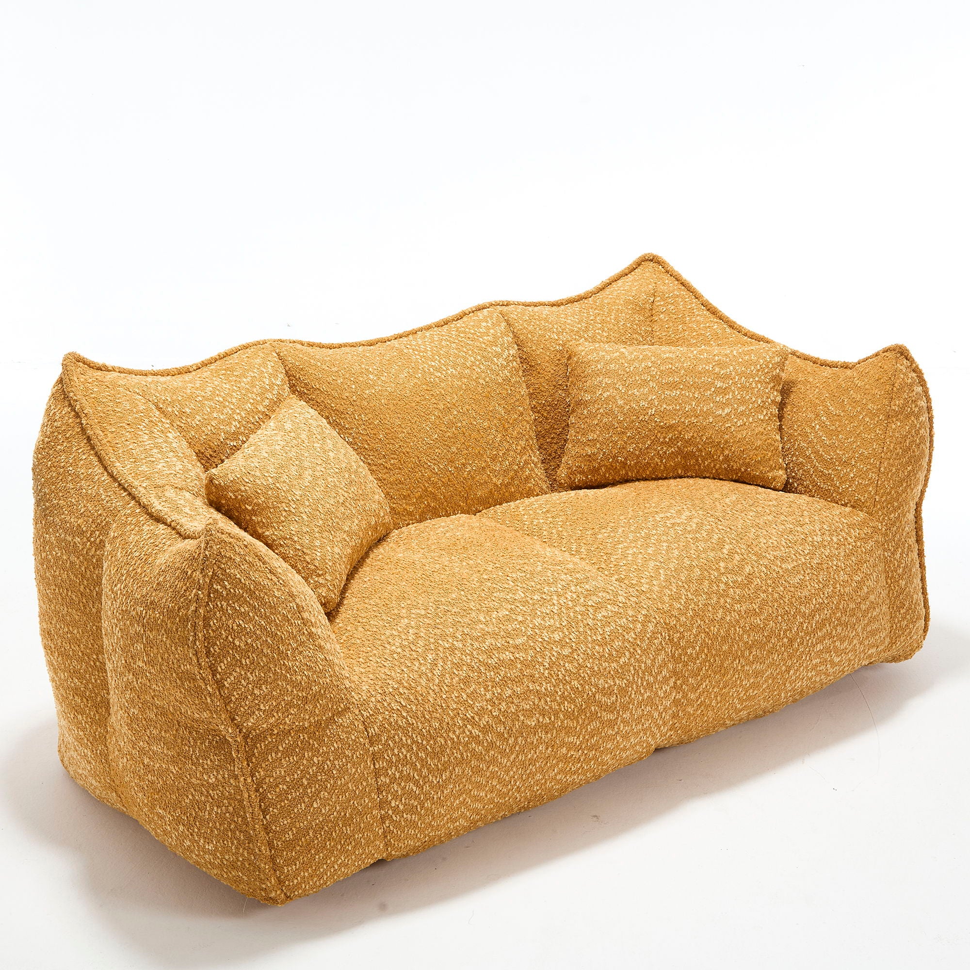 Comfortable Dual Beanbag Chair With High Resilience Foam Core For 2 People