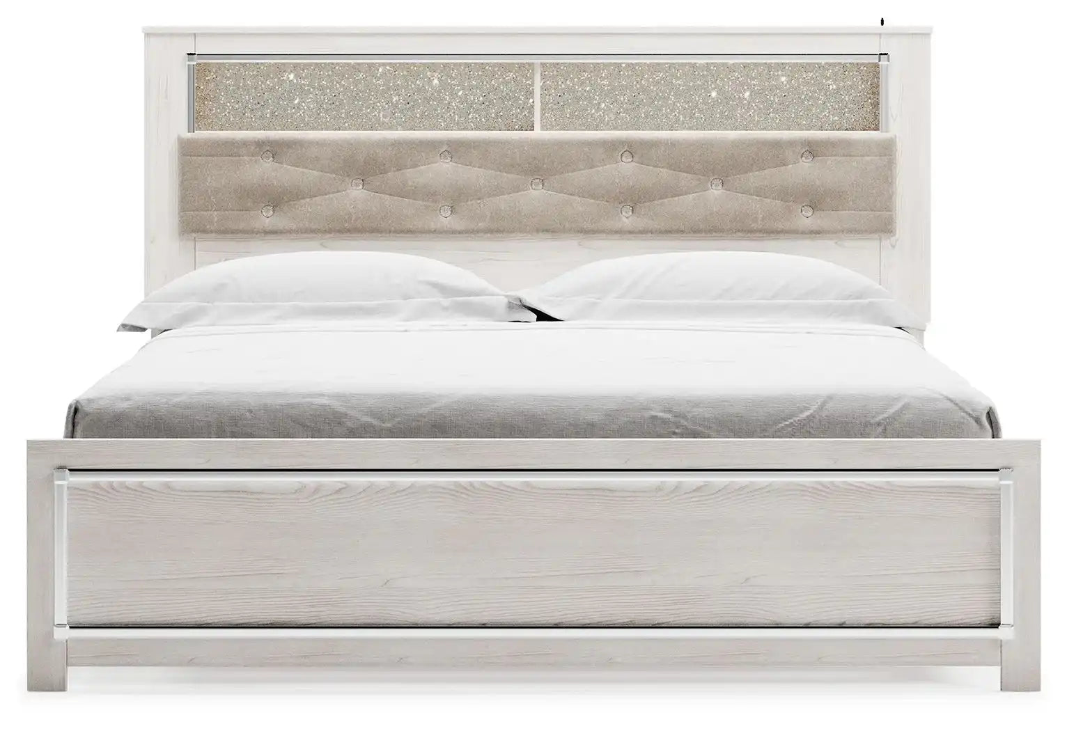 Altyra - White - King Bookcase Panel Bed