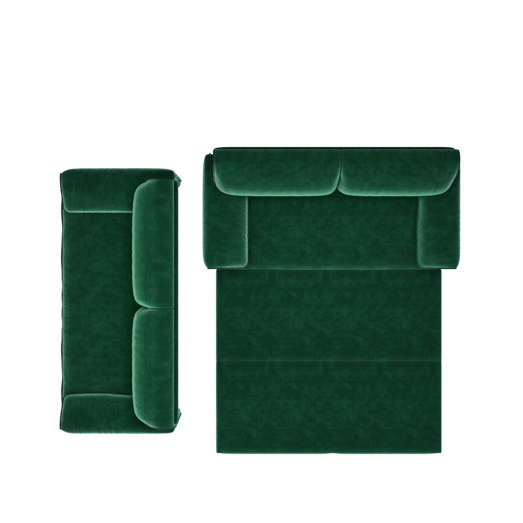 Queen Pull Out Sofa Bed, 3 In 1 Convertible Sleeper Sofa With Side Storage For Living Room - Green
