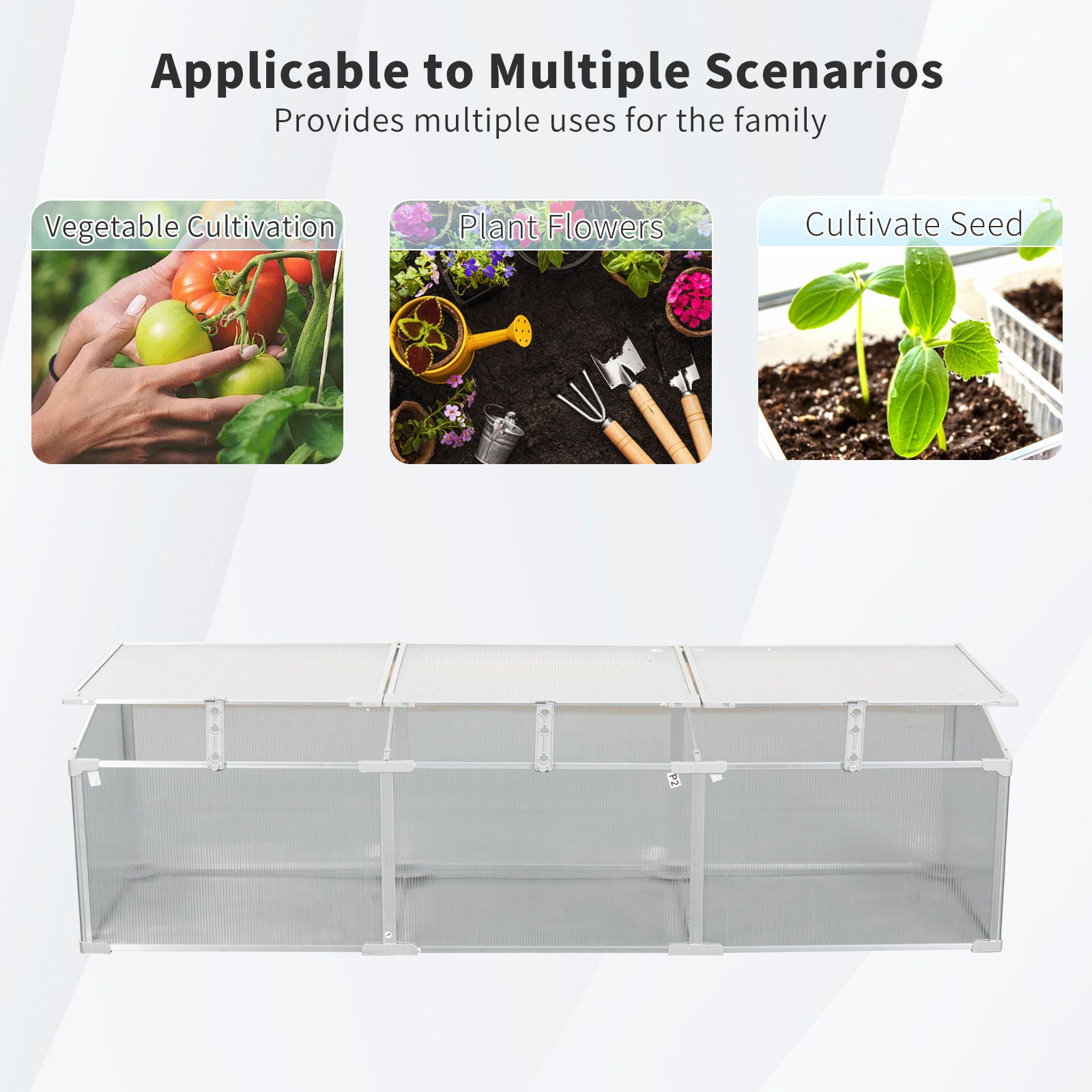 Polycarbonate Greenhouse For Outdoors In Winter - Silver - Best Buy Furniture