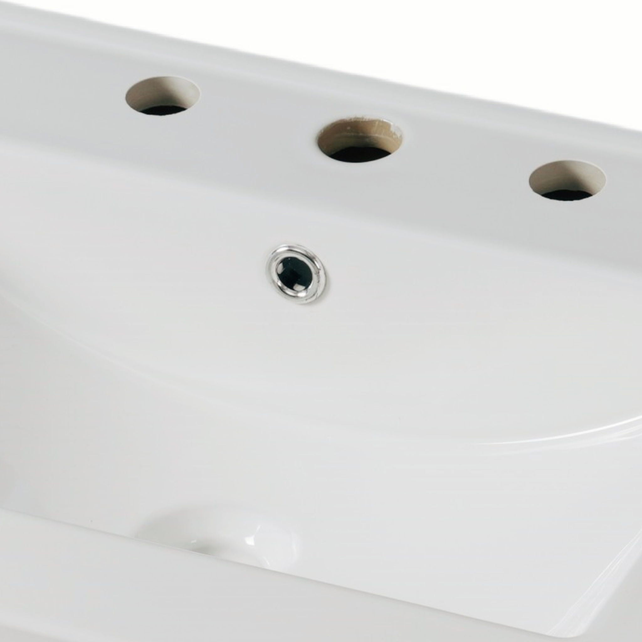 Bathroom Vanity With Ceramic Sink, Adjustable Shelf & Tip Out Tray