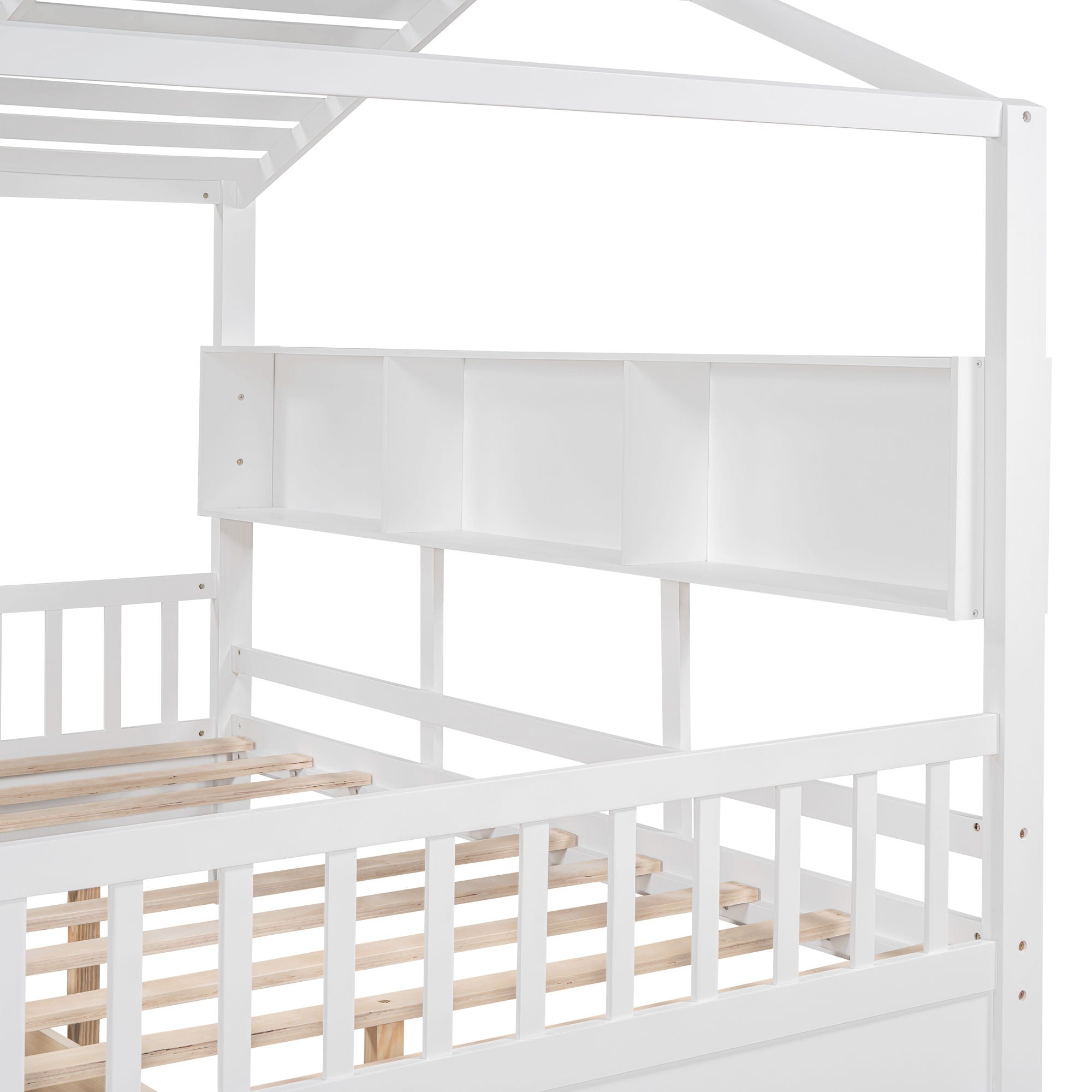 Modern Design House Bed With Storage Shelf