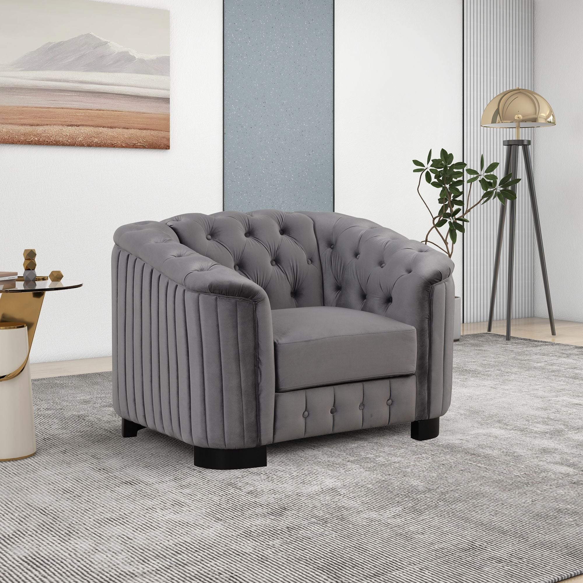 Upholstered 3 Piece Sofa Set With Legs