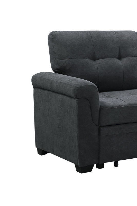 Connor - Fabric Reversible Sectional Sleeper Sofa Chaise With Storage