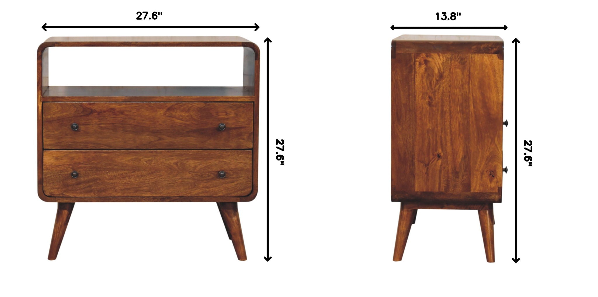 Curved Nordic Charm Console - Brown - Best Buy Furniture