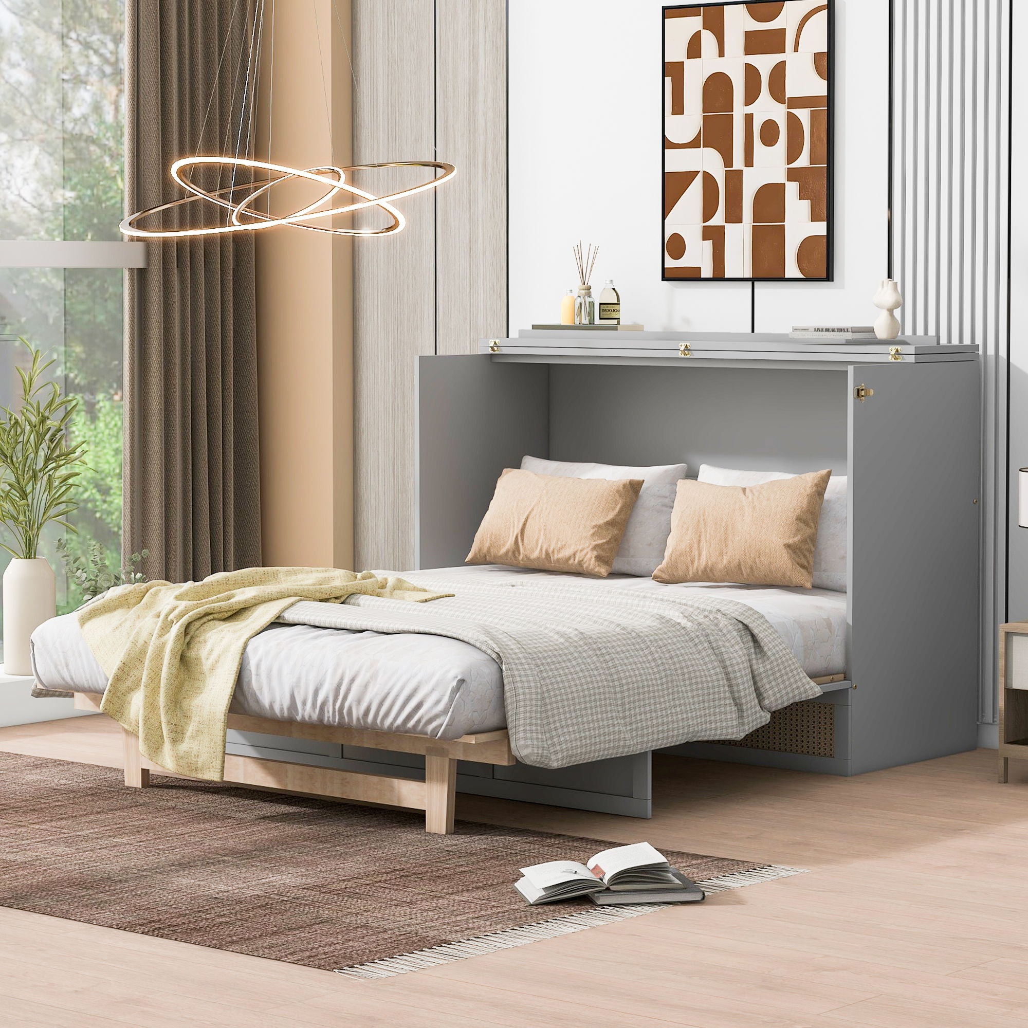 Murphy Bed With Large Drawers, Space Saving Design
