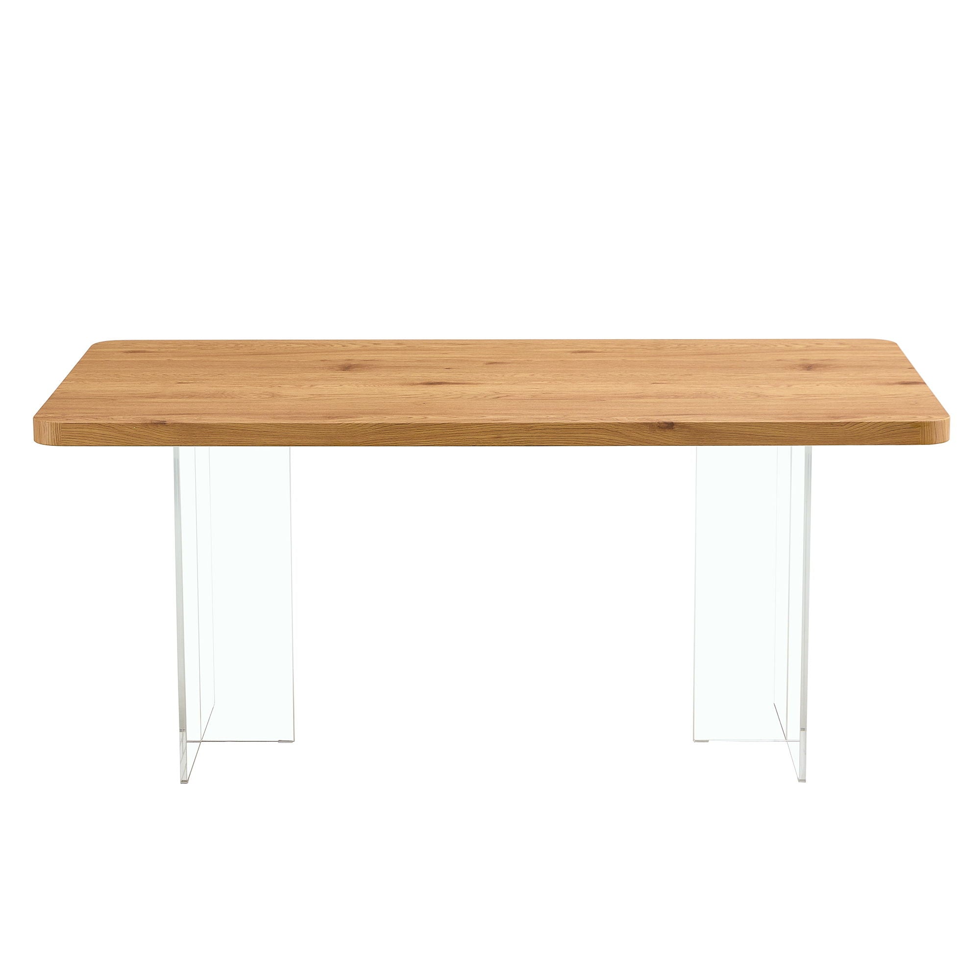 Modern Minimalist Wooden Table With Acrylic Legs