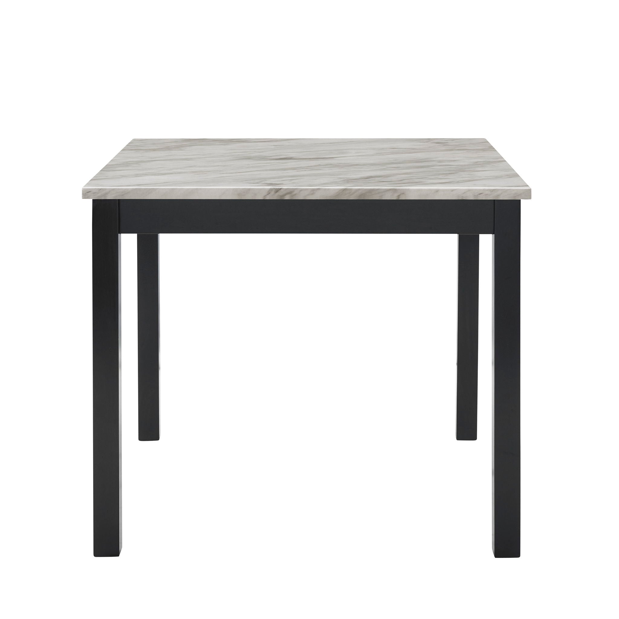 Modern 5 Piece Counter Height Dining Set With Tufted Nail Head Chairs