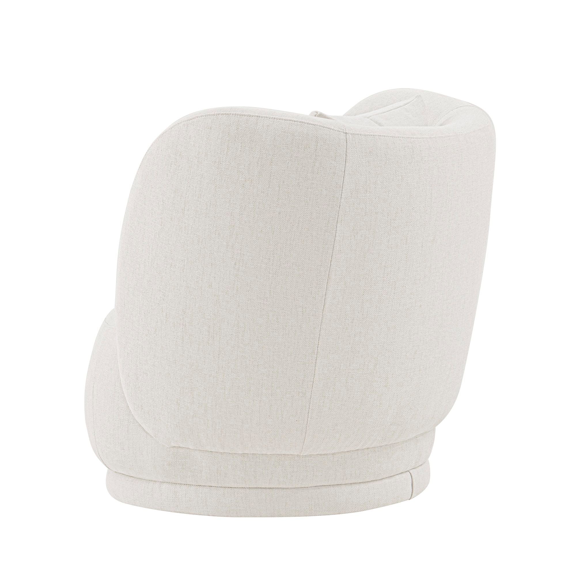 Weave - Accent Chair With Pillow, Comfortable Seating For Living Room - Cream