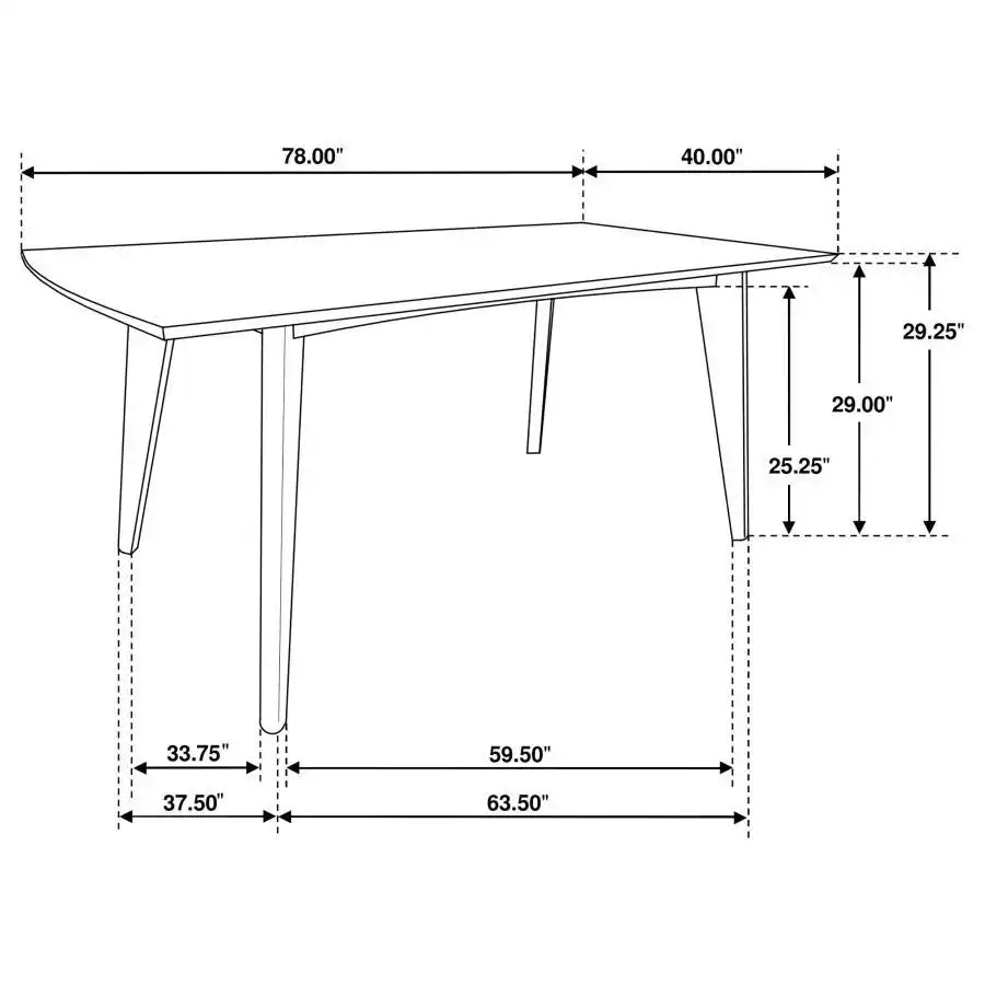 Malone - Rectangular Wood Dining Table - Dark Walnut