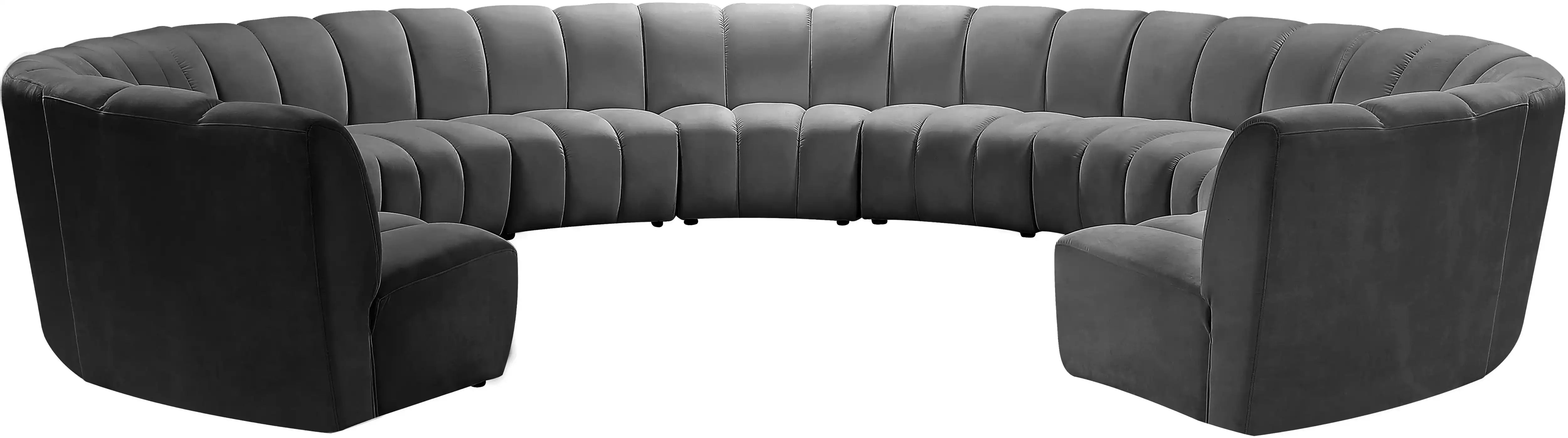 Infinity - 11 Piece Velvet Modular Sectional