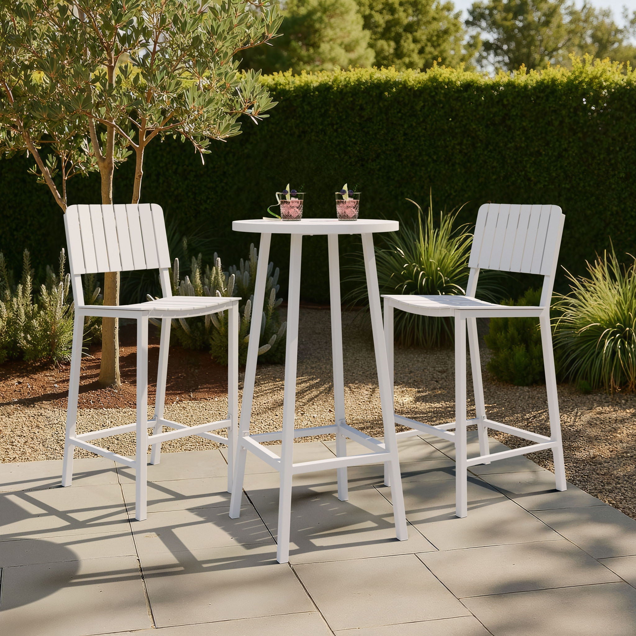 Ren - Outdoor Bar Table - White