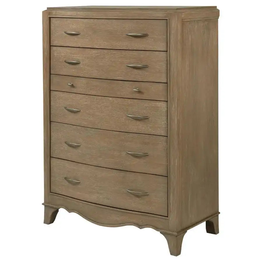 Revello - 6-Drawer Bedroom Chest Of Drawers - Washed Mango - Best Buy Furniture
