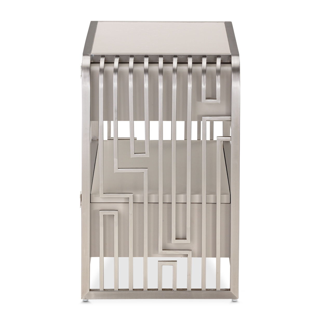 Roxbury Park - Metal Nightstand - Stainless Steel
