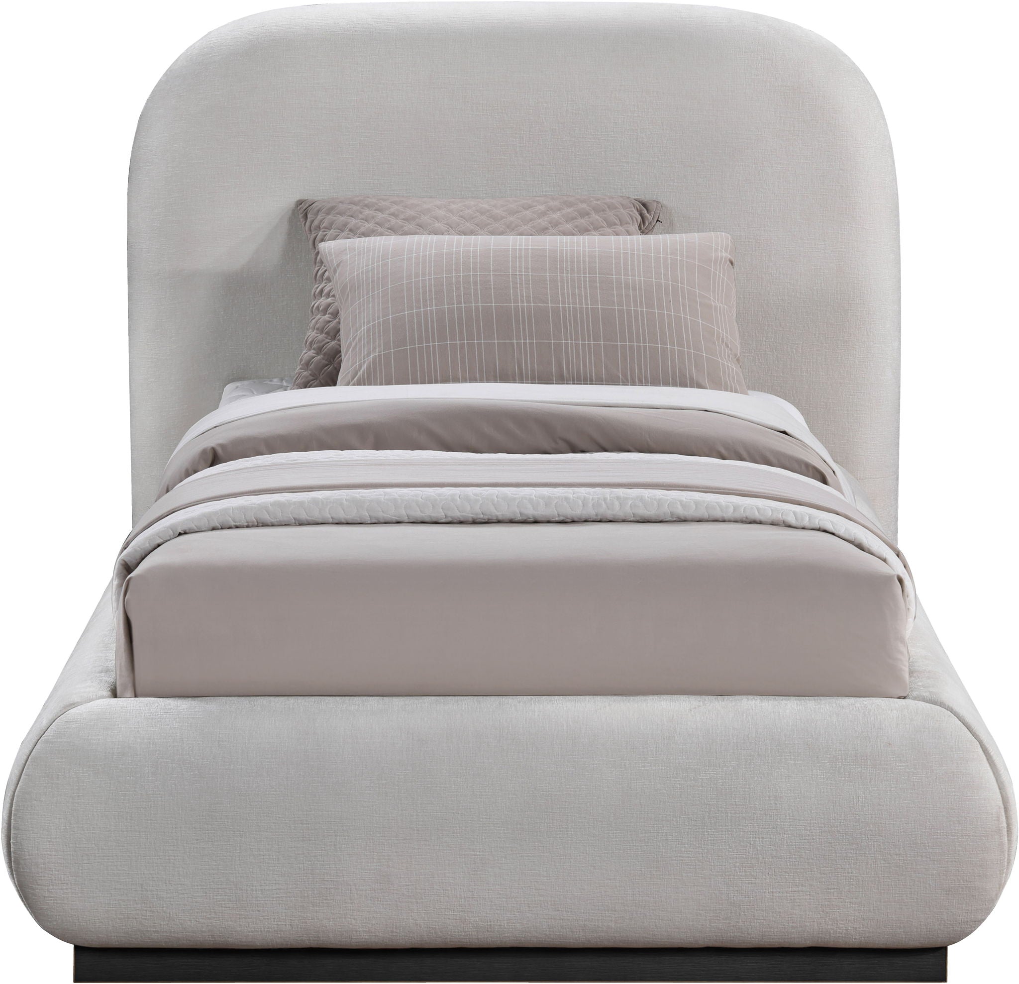 Vaughn - Chenille Bed With Black Base