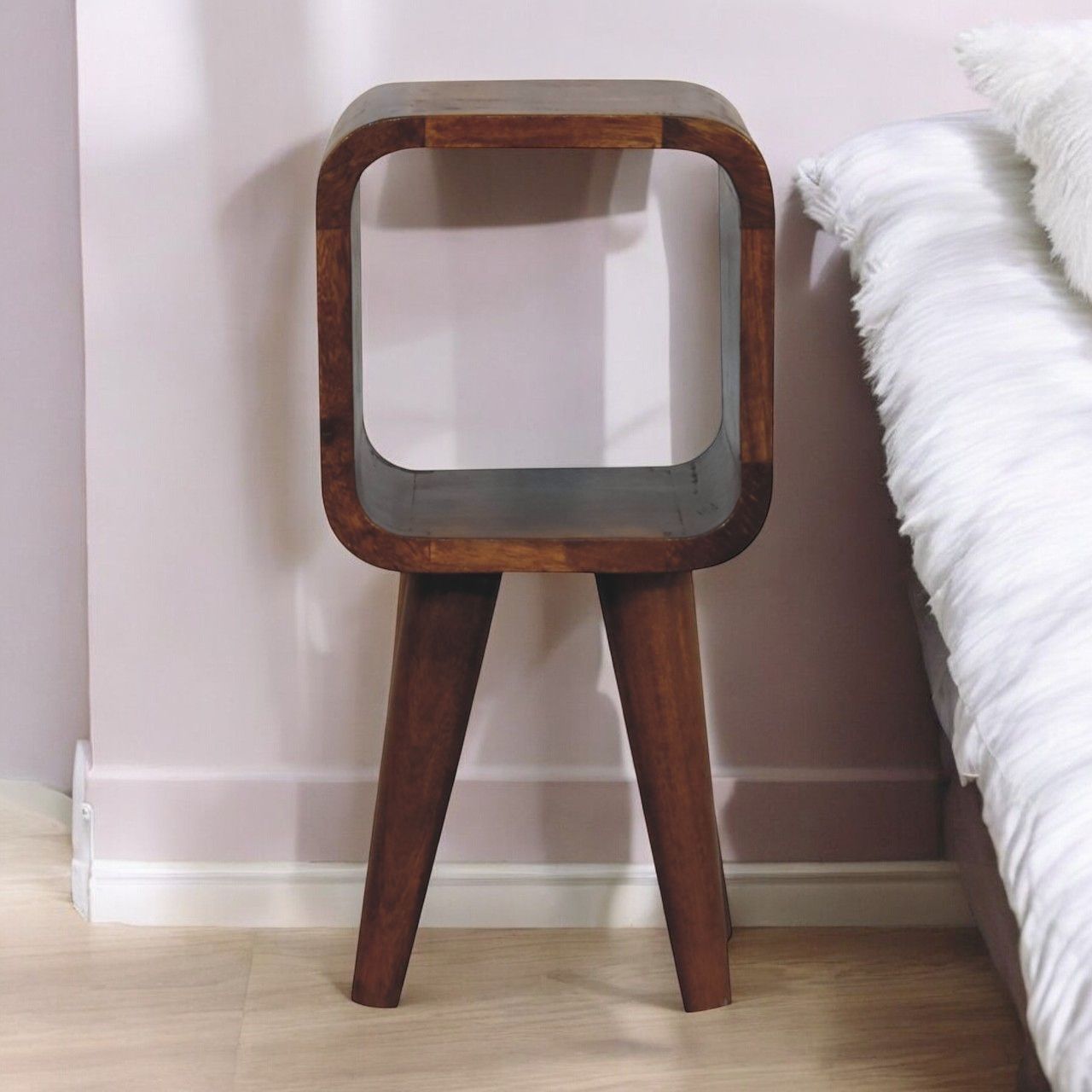Minimalist Open Curved Nightstand - Best Buy Furniture