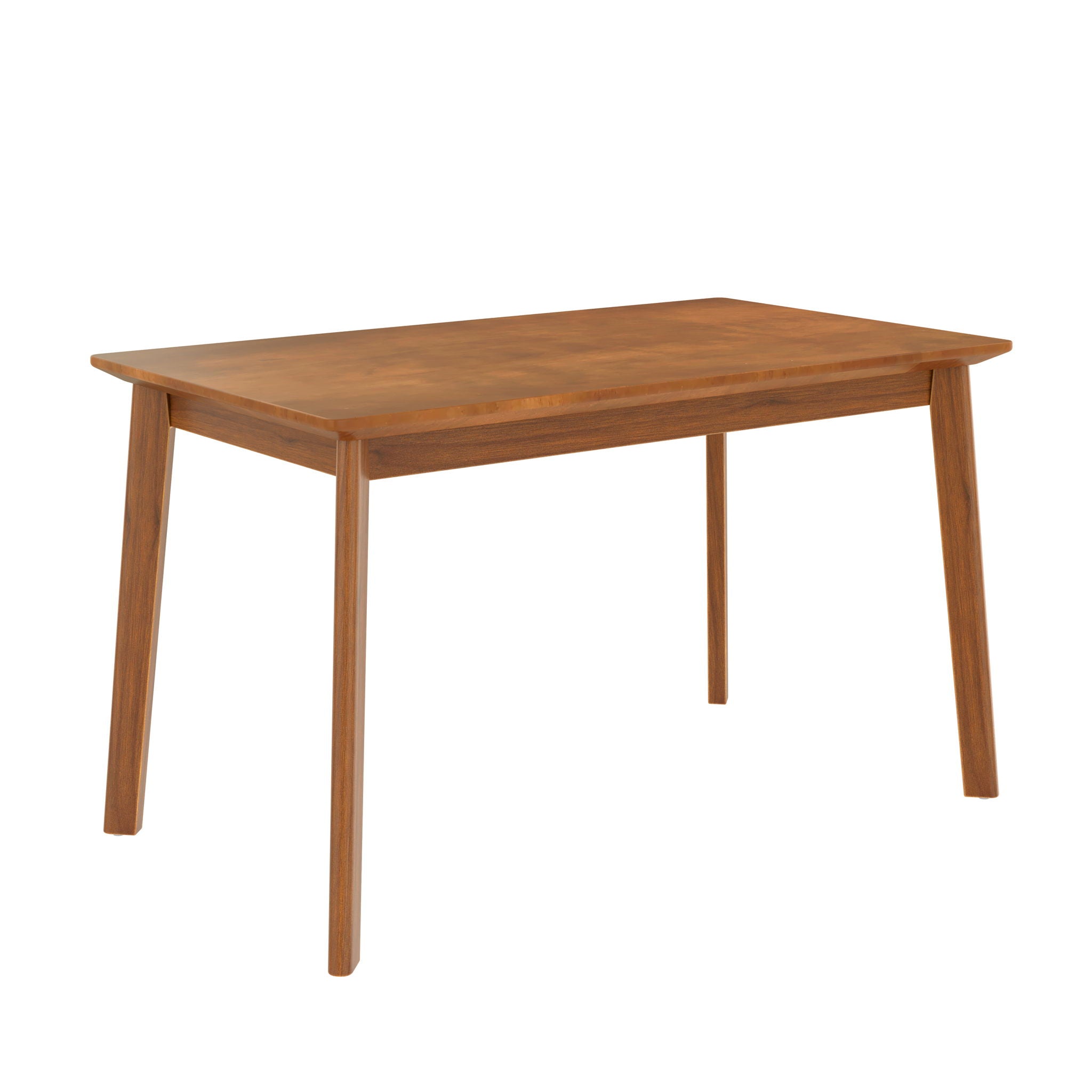 5 Pieces Rectangle Wooden Dining Table Set, Mid Century Modern Kitchen Table And 4 Upholstered Chairs For Home, Saving Space - Brown / Gray
