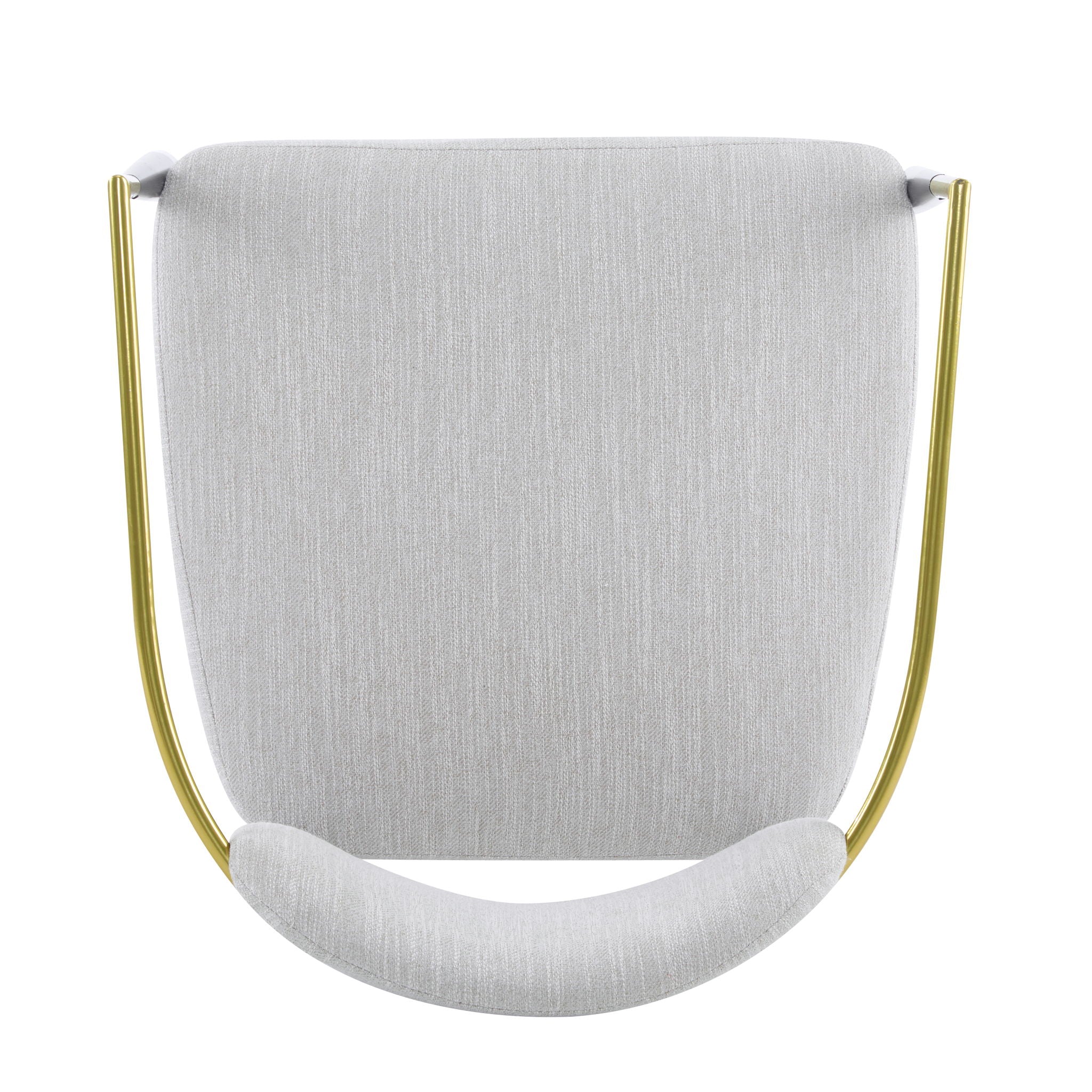 Mid Century Modern Upholstered Accent Armchair With Tapered Legs - Beige / Black / Gold