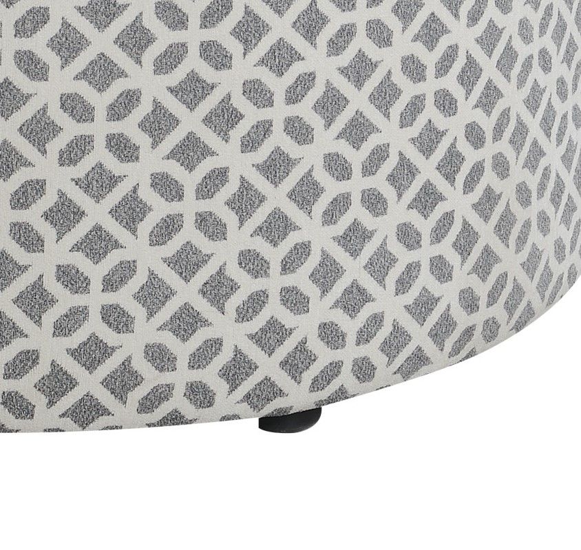 Ranger - Round Ottoman - Gray - Best Buy Furniture
