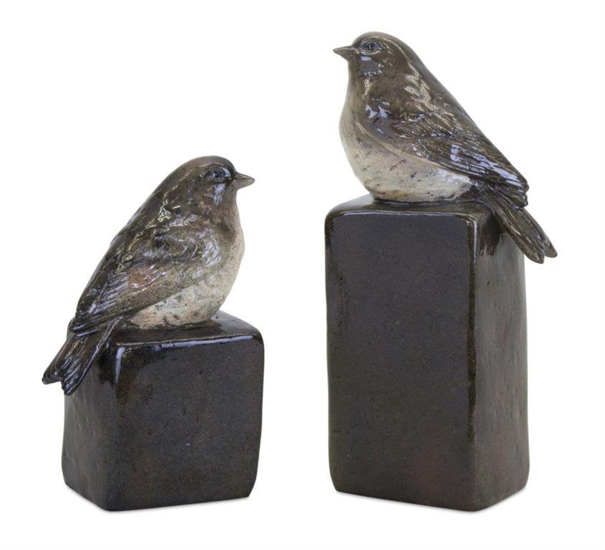Stone-Perched-Bird-Figurine-with-Block-Weight-(Set-of-2)-Figurines
