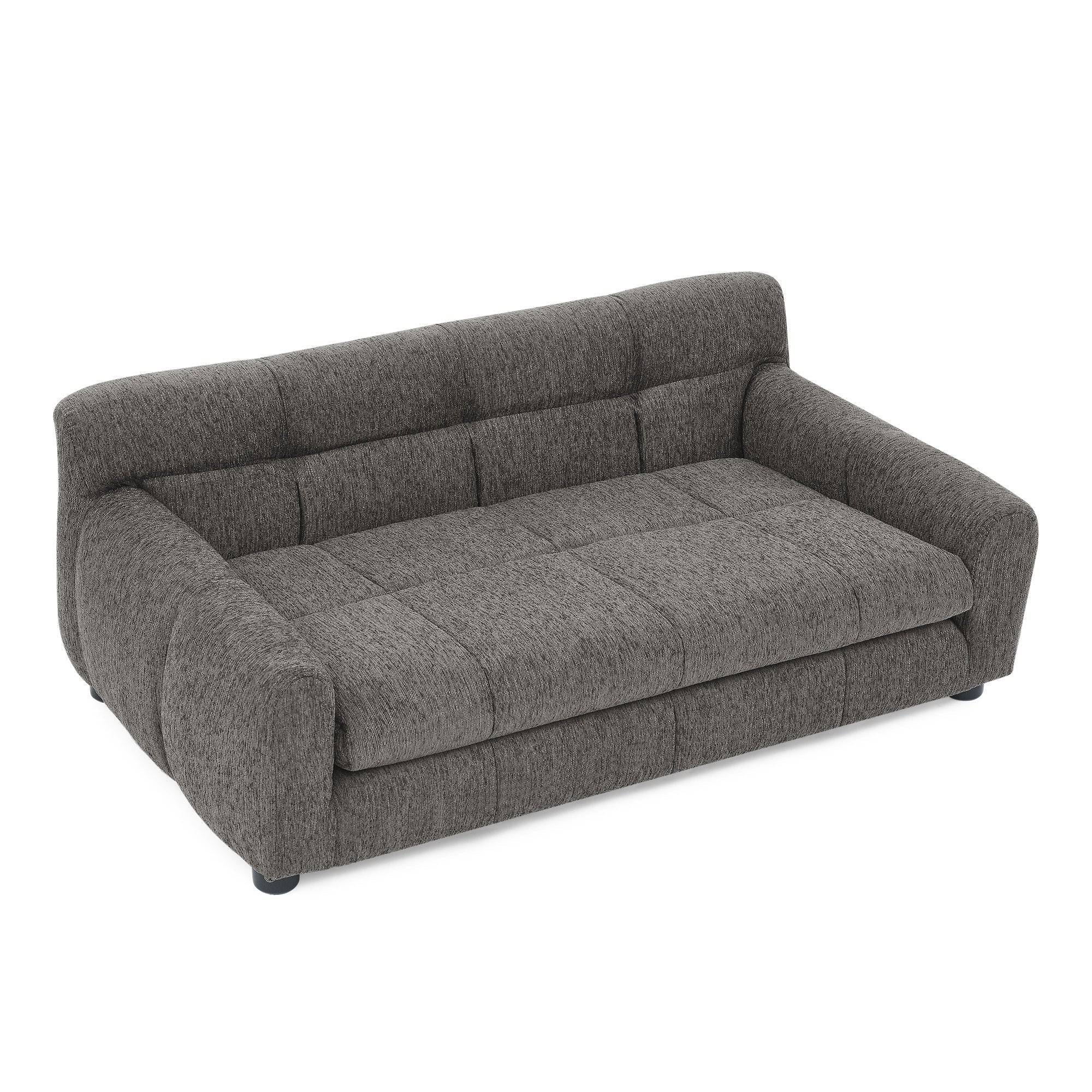 Modern Dark Gray Pet Sofa with Backrest and Armrests