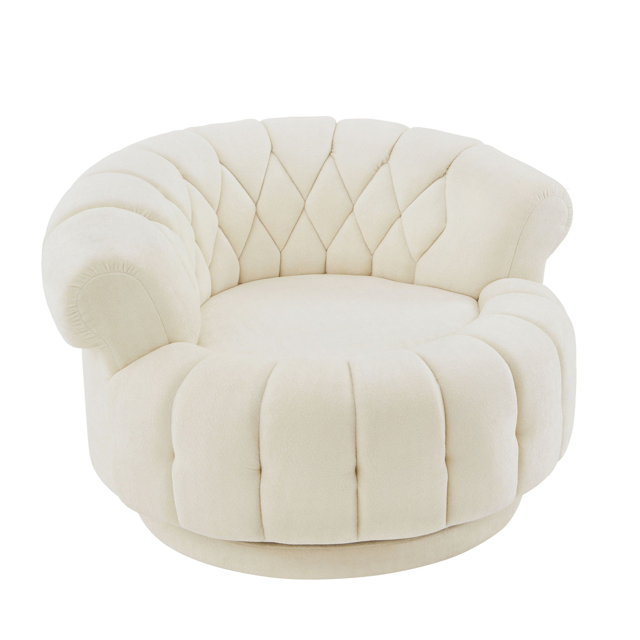 Round Swivel Accent Chair With Rotation