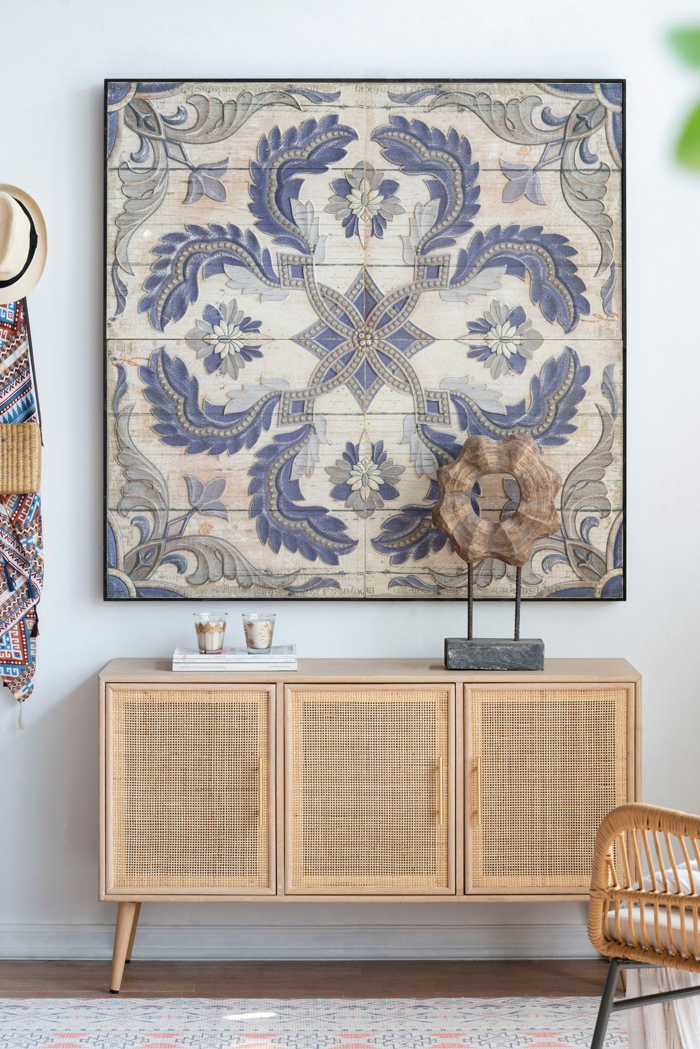 Wooden Accent TV Cabinet With 3 Doors - Brown - Best Buy Furniture