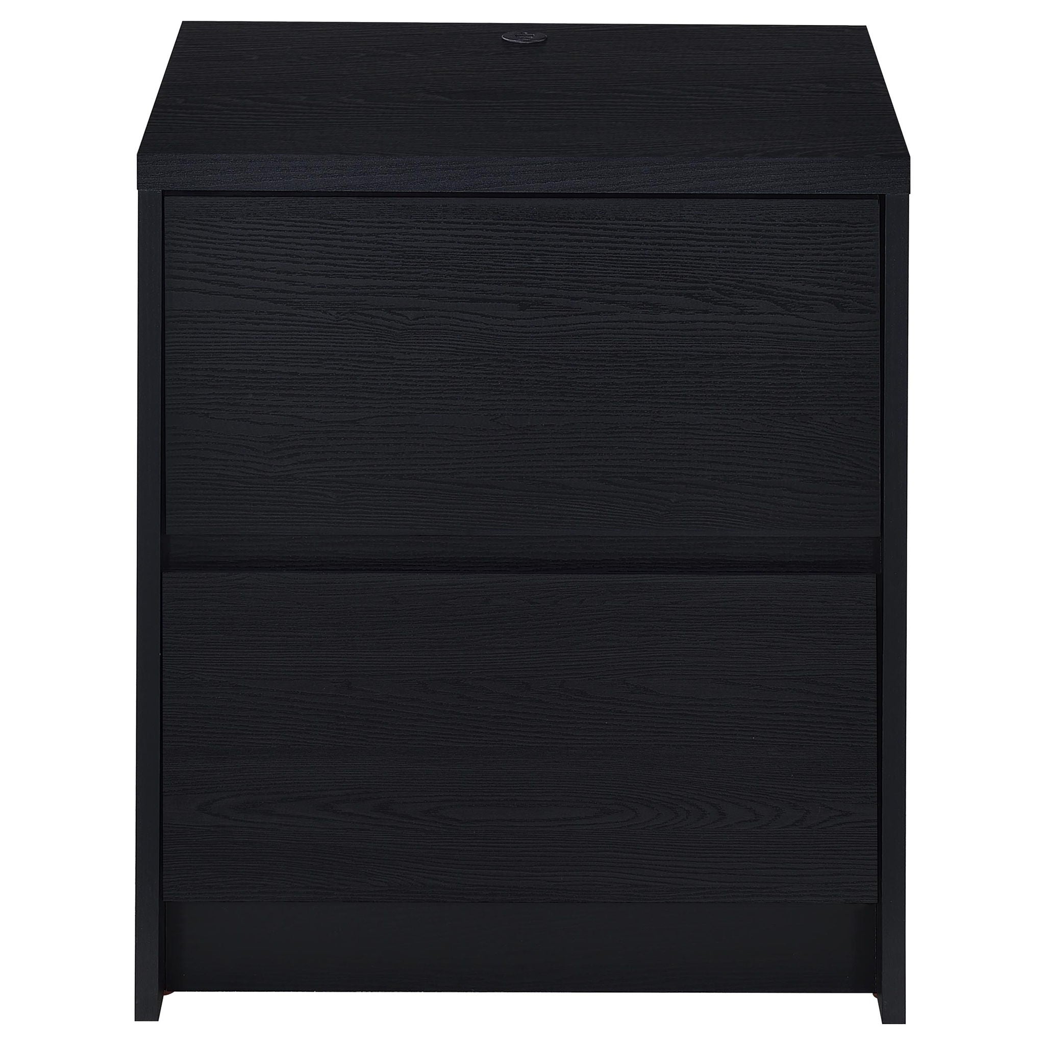 Transitional Nightstand With Dual USB Charging And Motion Sensor Light