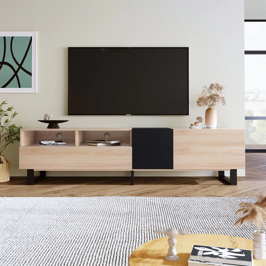 Nilo Modern TV Stand 70" with Double Storage Space, Media Console Table - Best Buy Furniture