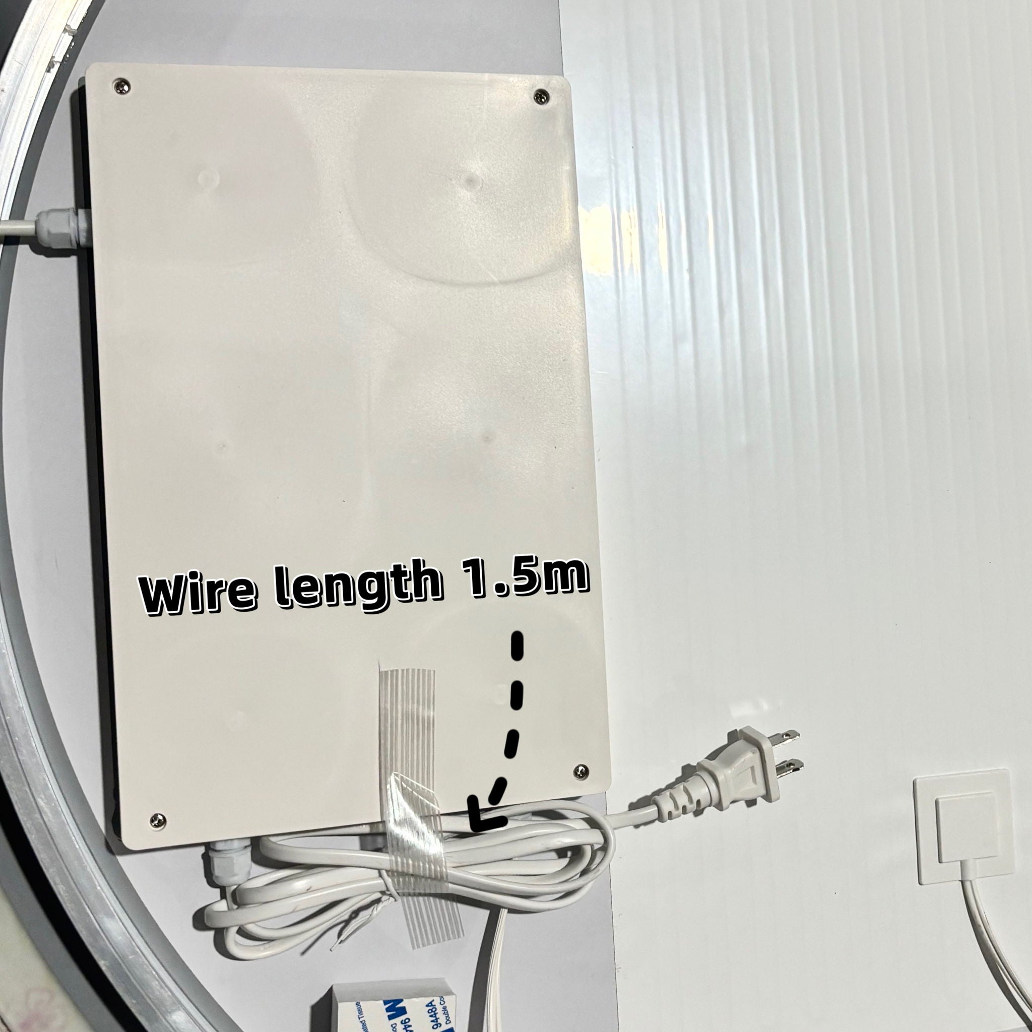 Bathroom Mirror With LED Lights, Anti-Fog Lighted Vanity Mirrors For Wall Mounted And 5 Level Dimmable, Horizontal / Vertical - Clear