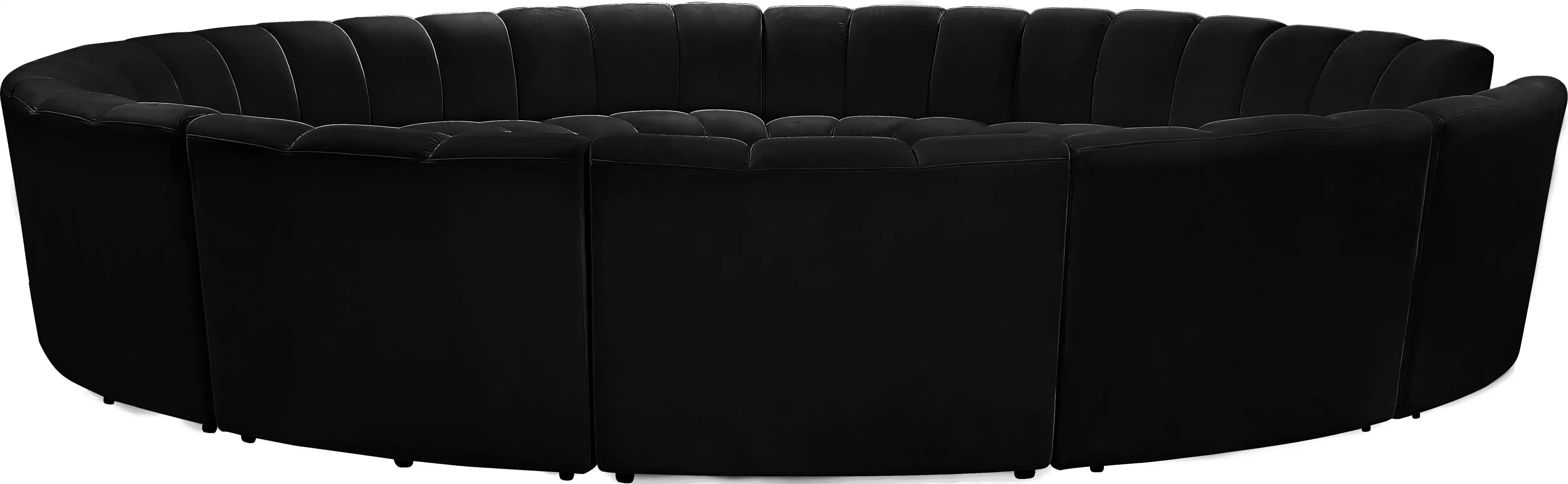 Infinity - 12 Piece Velvet Modular Sectional