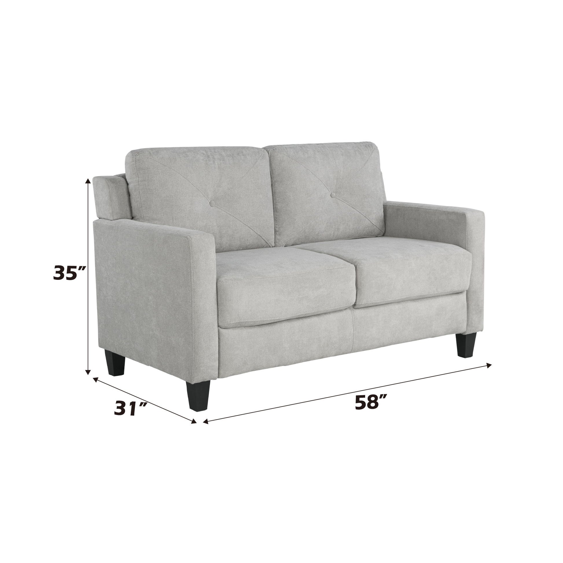 Horatio - Chenille 2 Seater Loveseat - Best Buy Furniture