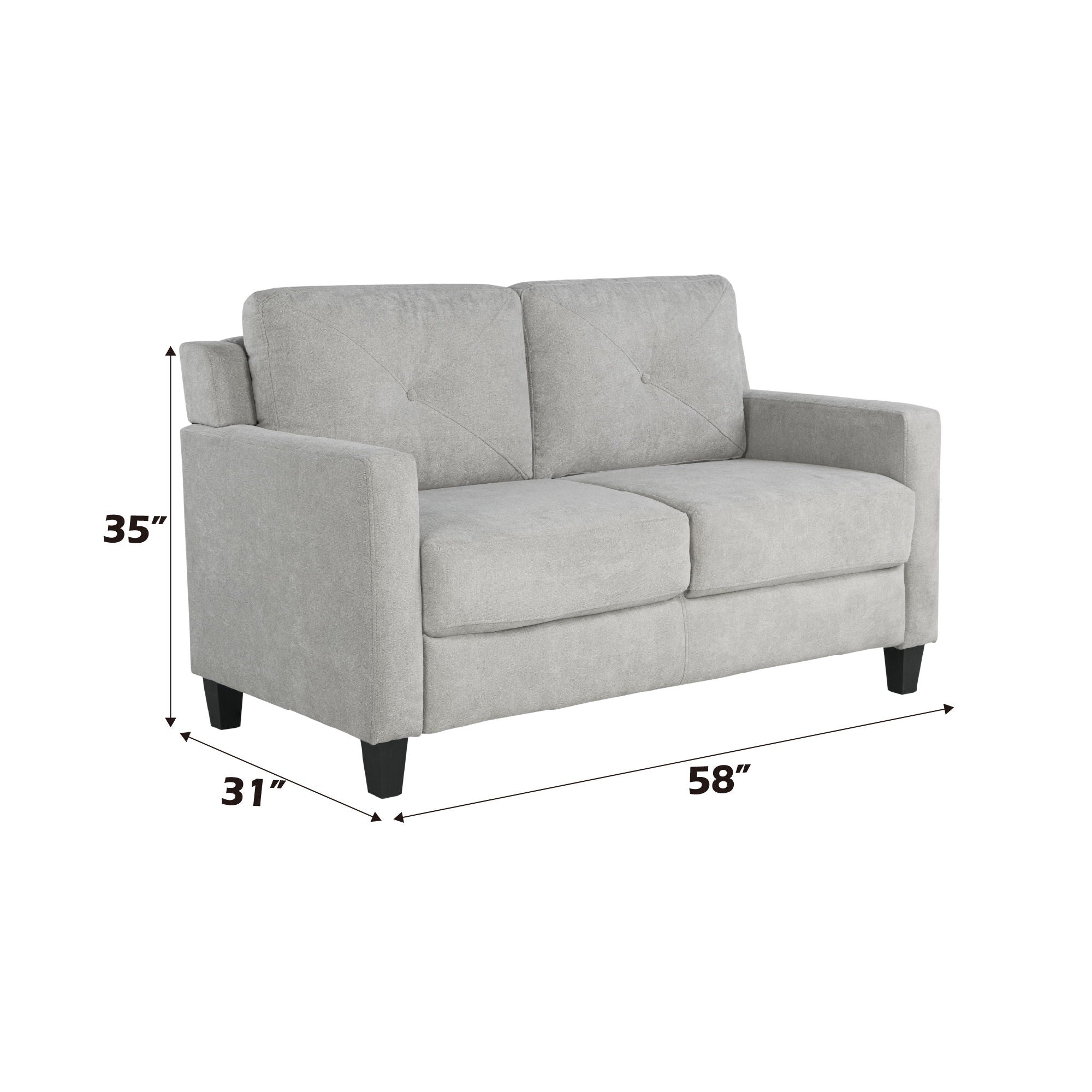 Horatio - Chenille 2 Seater Loveseat - Best Buy Furniture